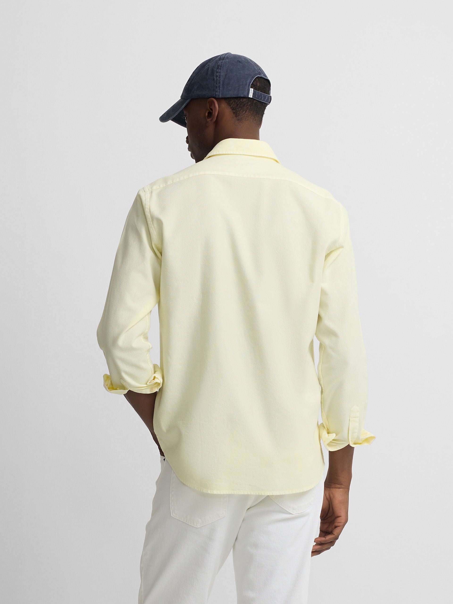 Yellow logo structured sport shirt