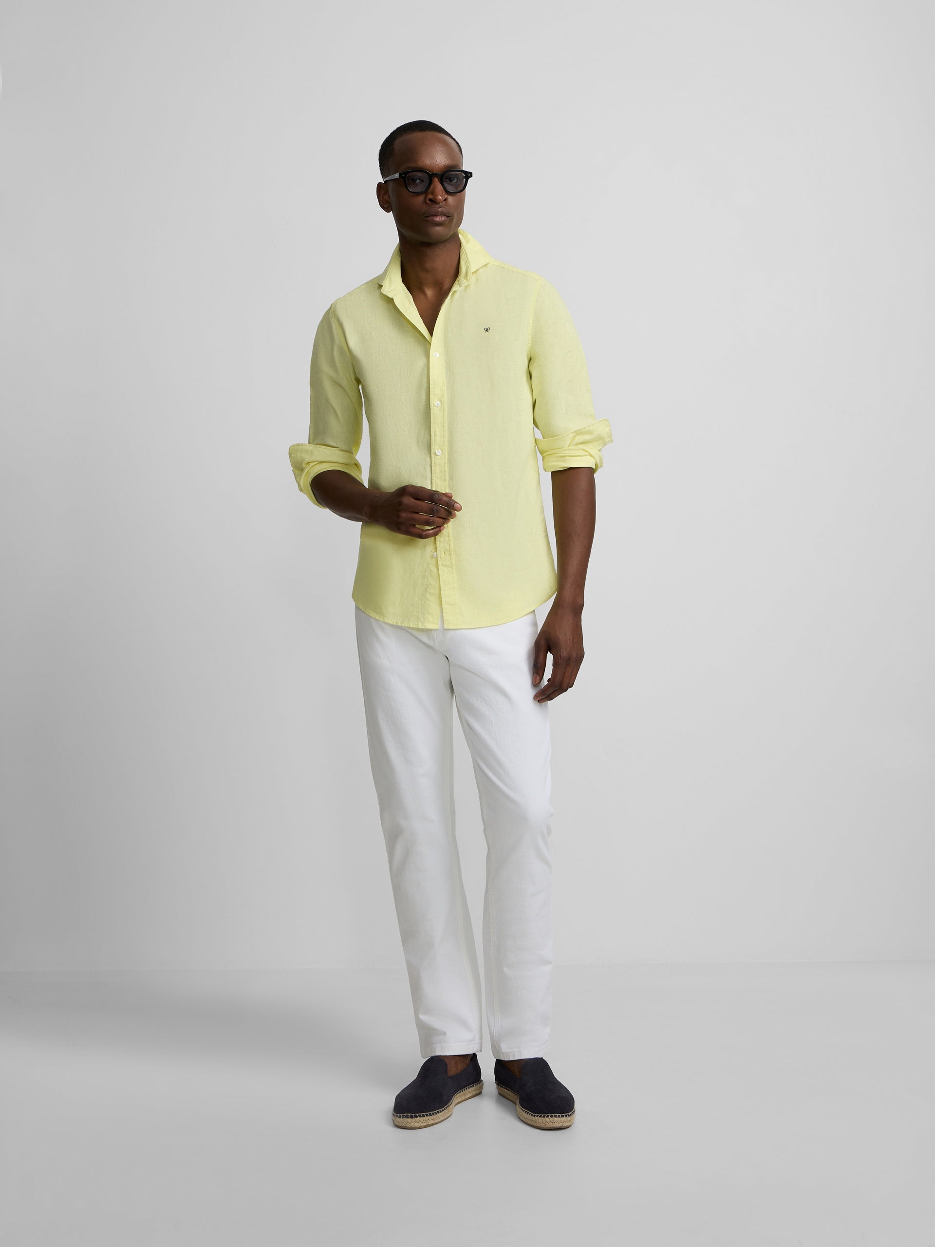 Camisa sport summer lino amarillo