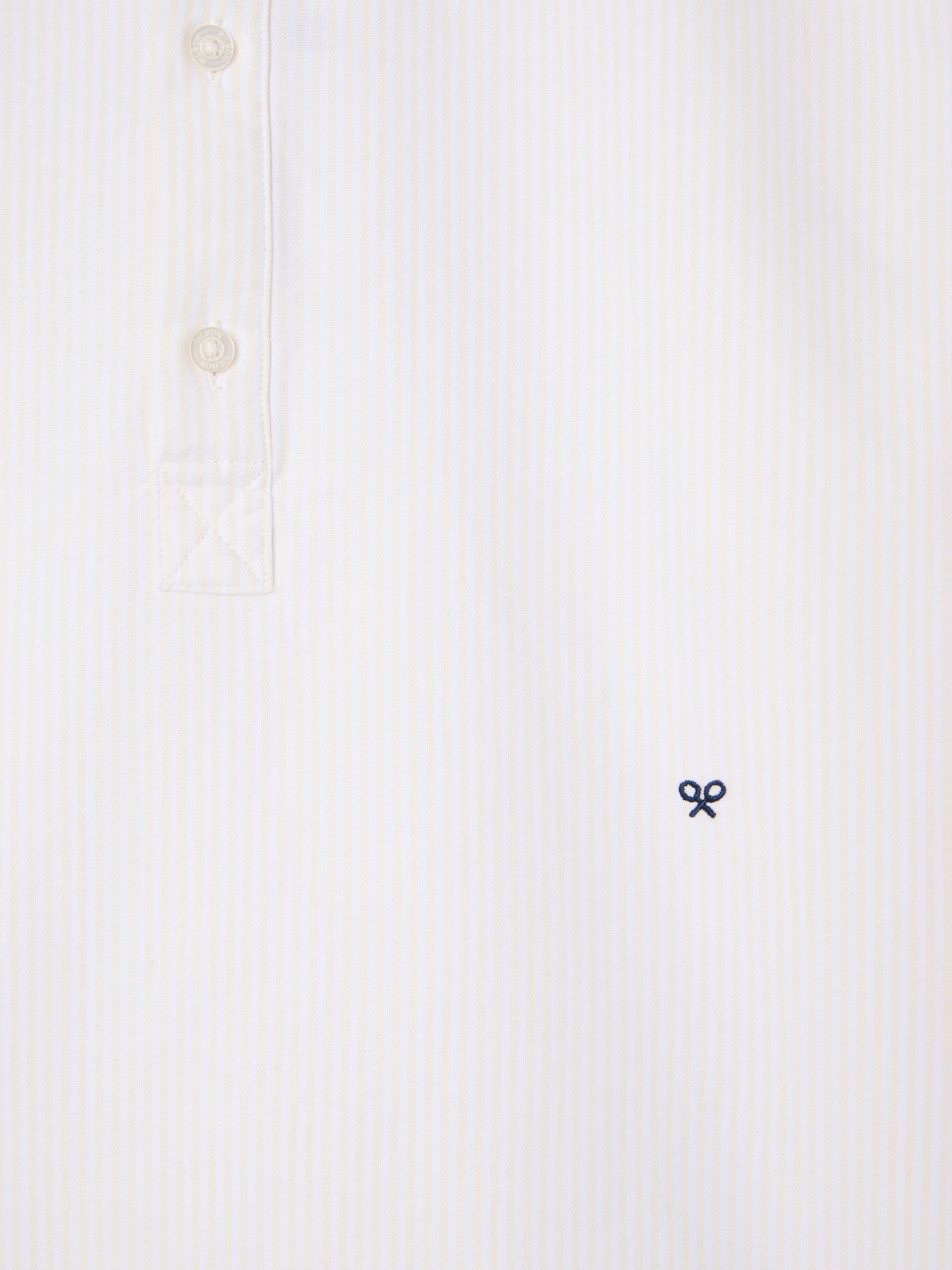 Polera sport oxford rayas amarillas