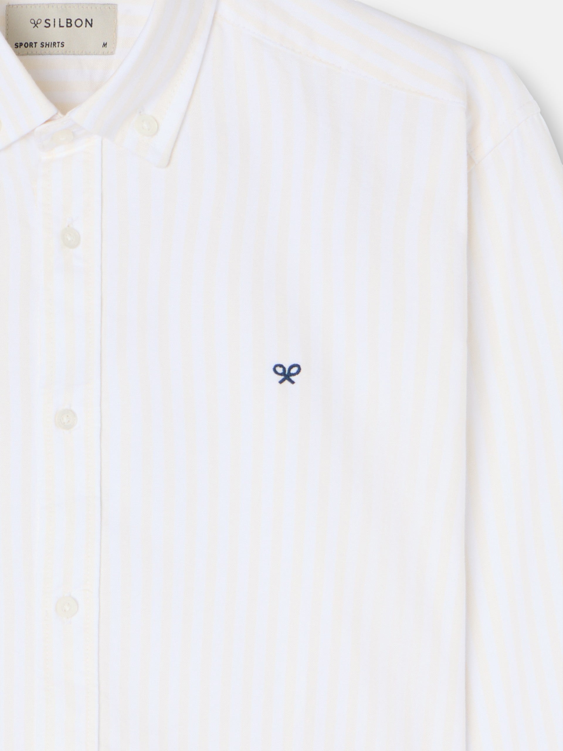 Camisa sport oxford raya media amarilla
