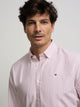 Camisa sport oxford rayas coral