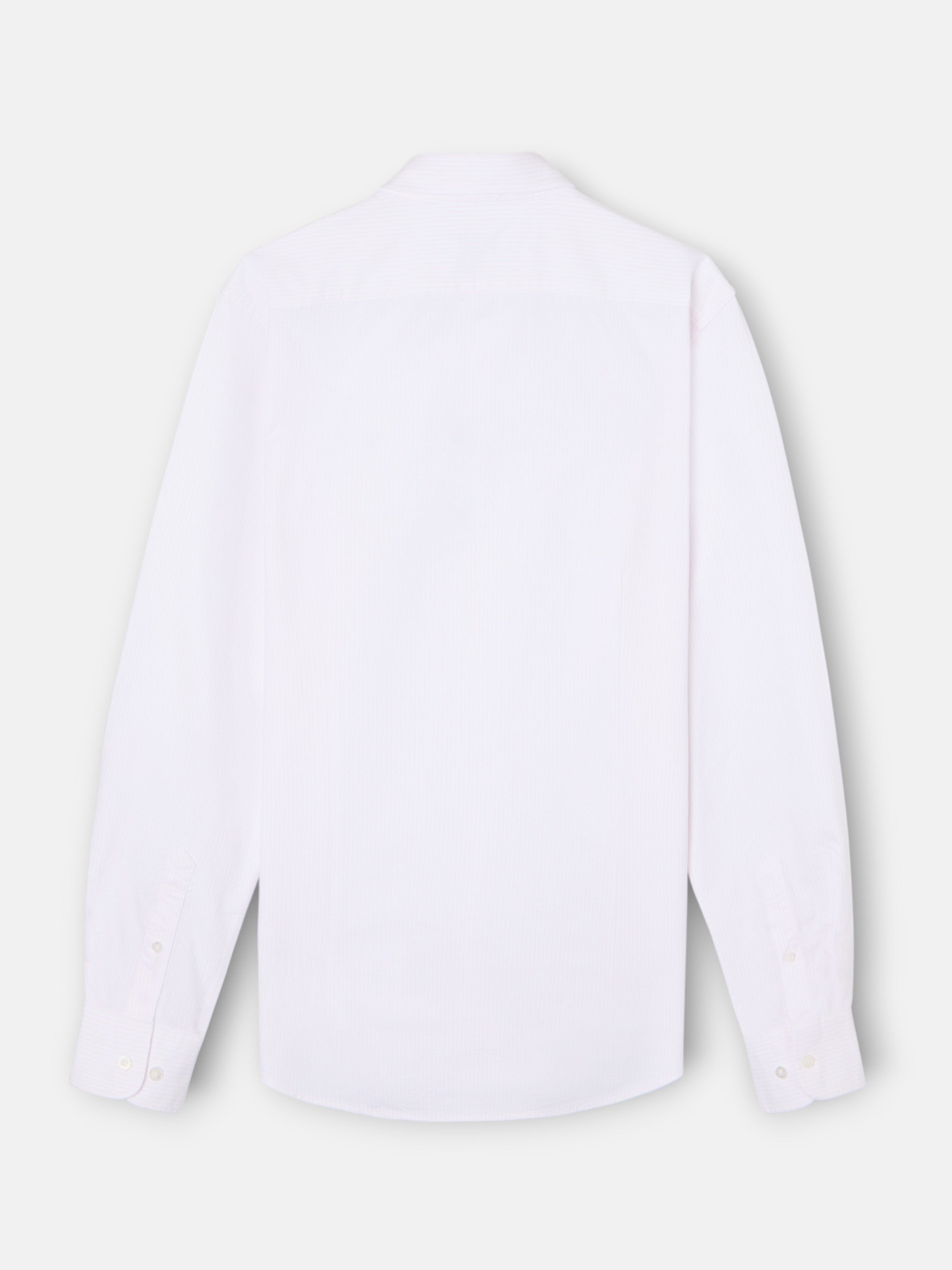 Camisa sport oxford riscas rosa