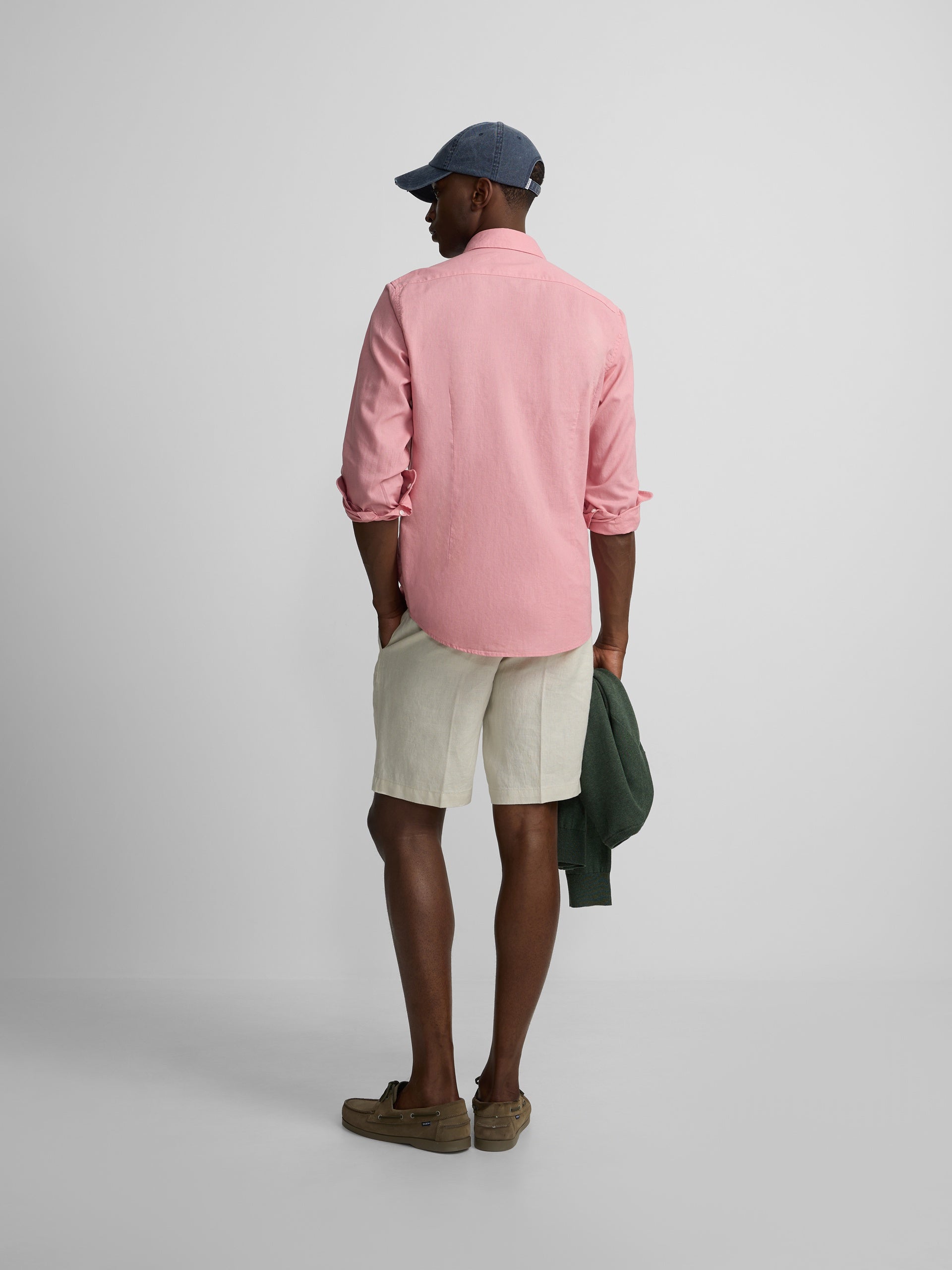 Camisa sport summer linho rosa