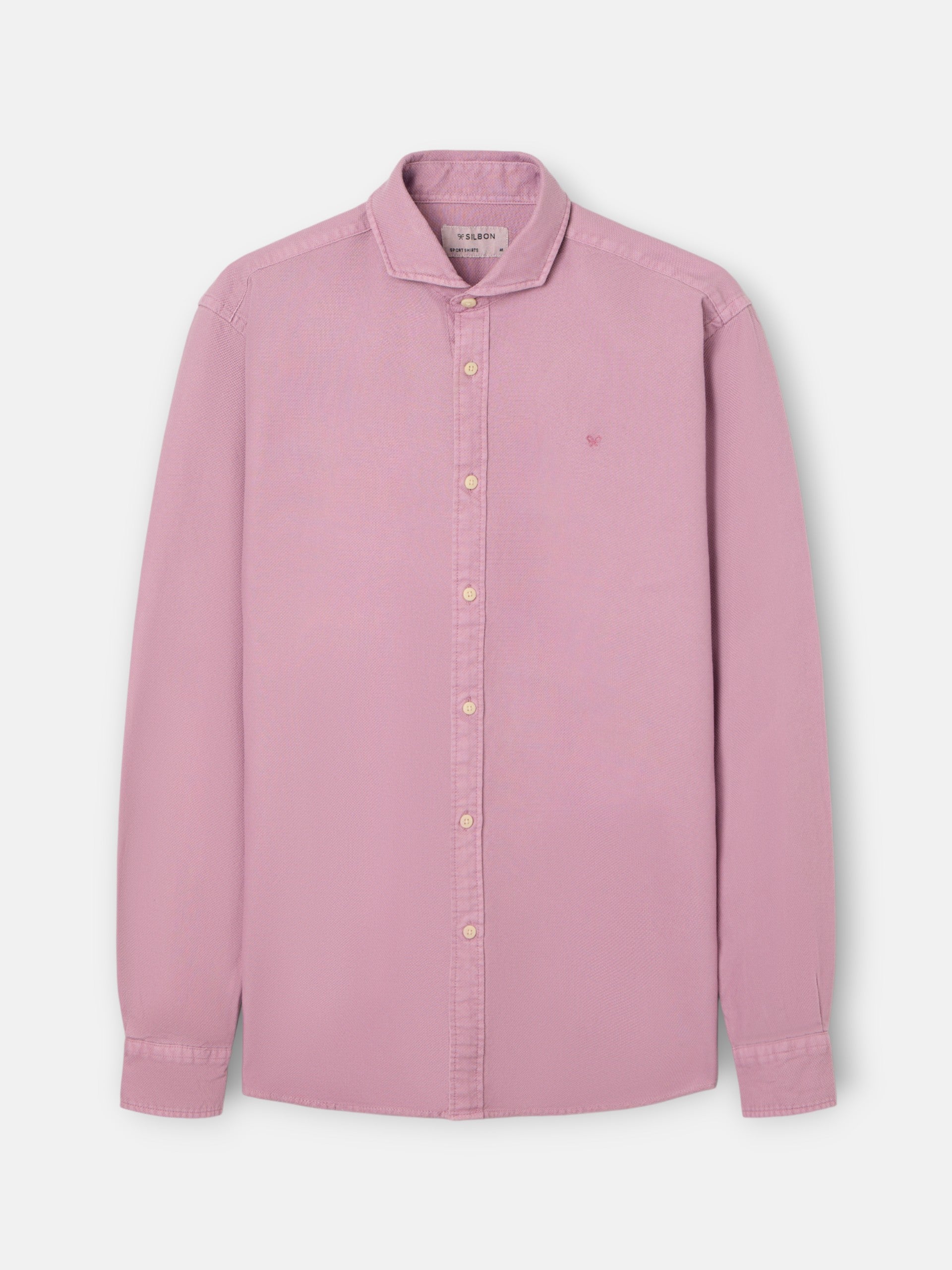 Purple logo structured sport shirt