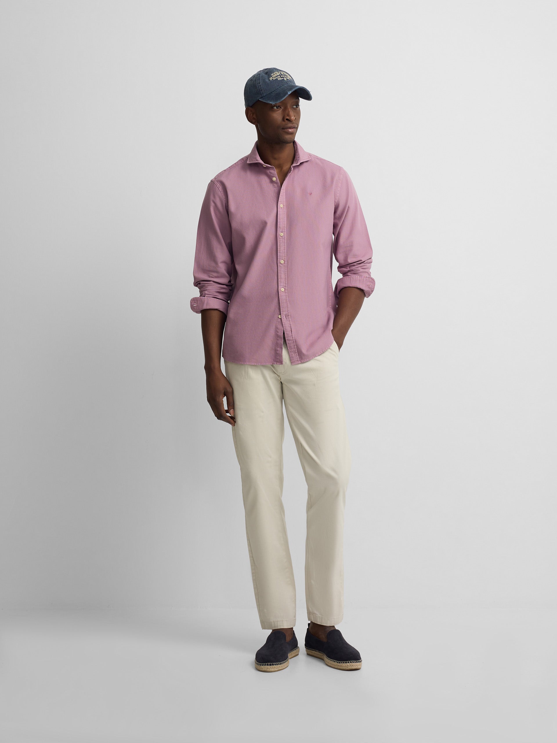 Purple logo structured sport shirt