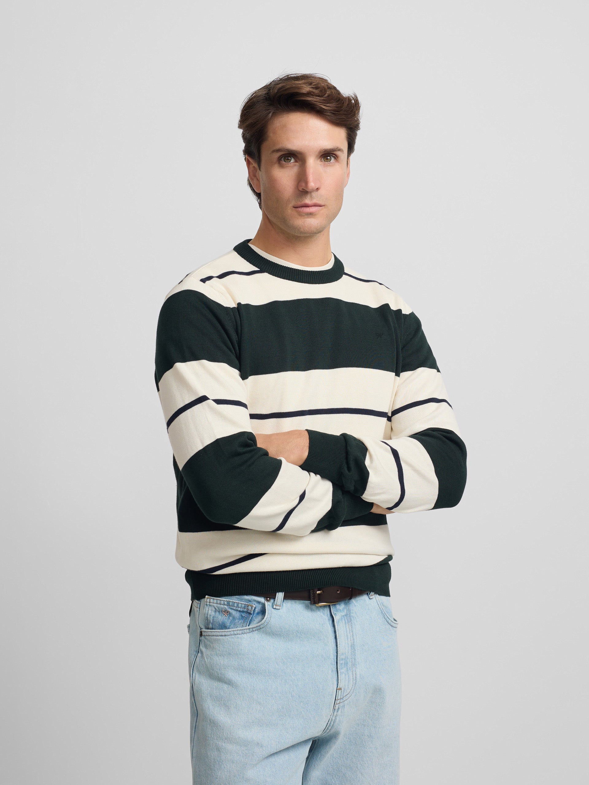 Camisola SB riscas largas verde