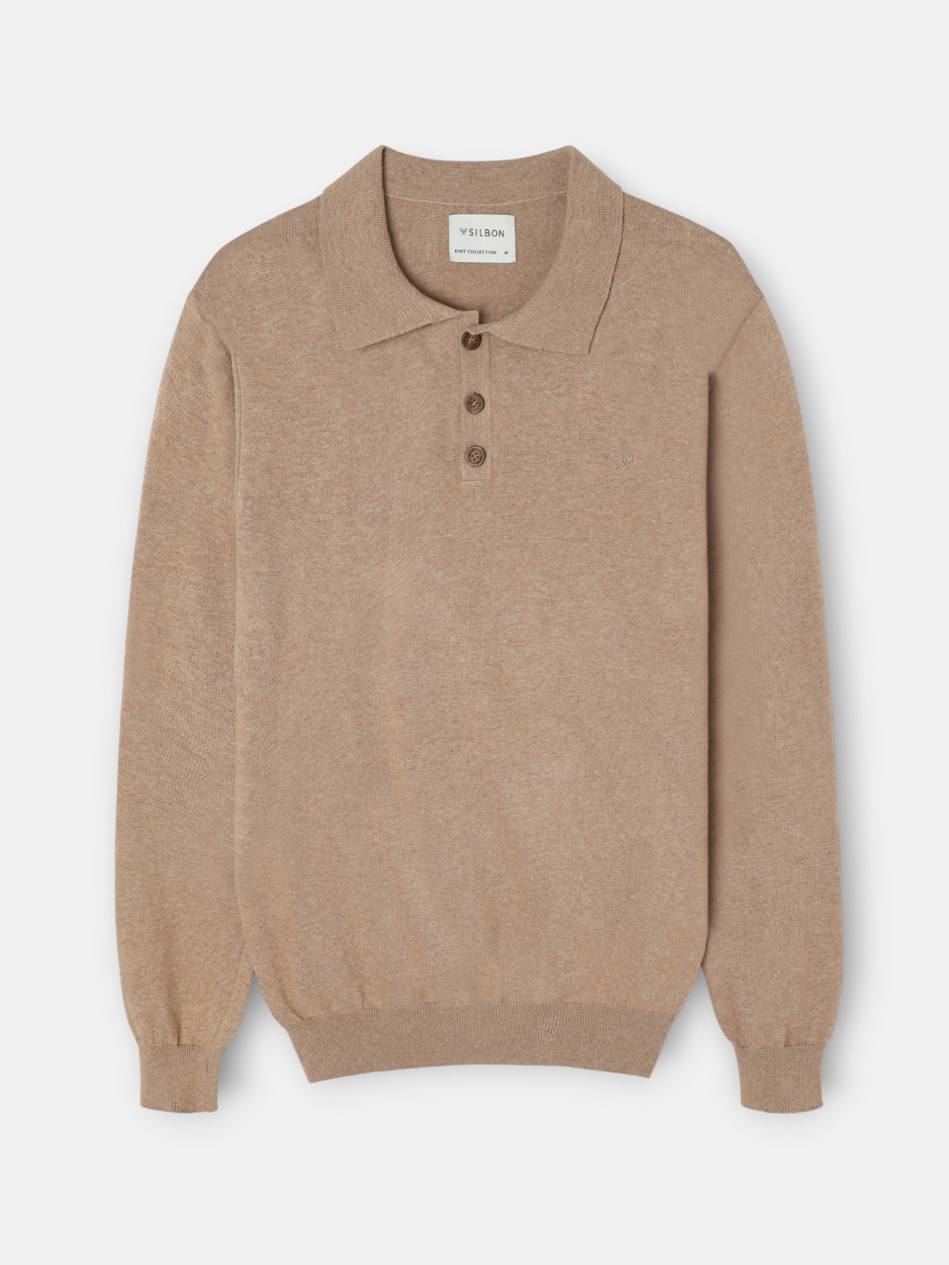 Light beige polo neck sweater
