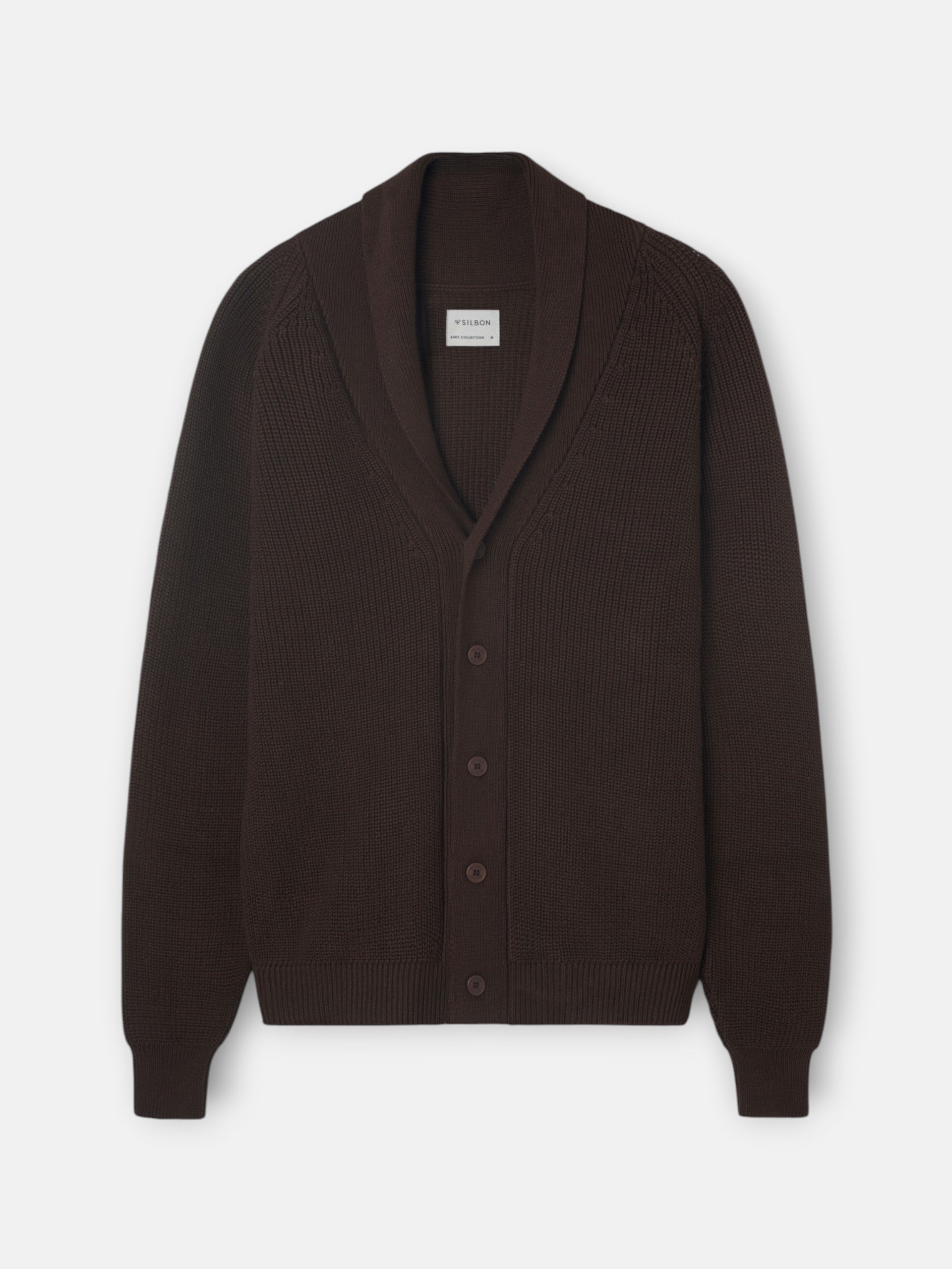 Cruise ribbed brown cardigan