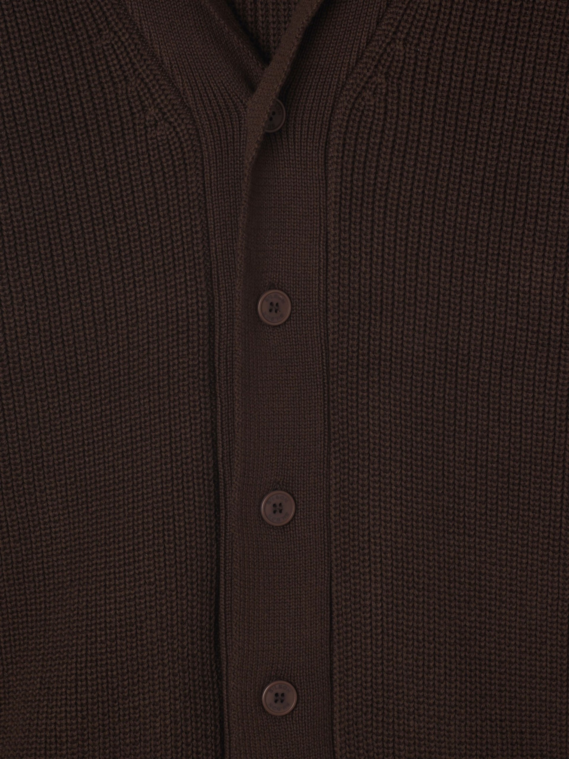 Cruise ribbed brown cardigan