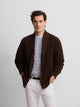 Cruise ribbed brown cardigan