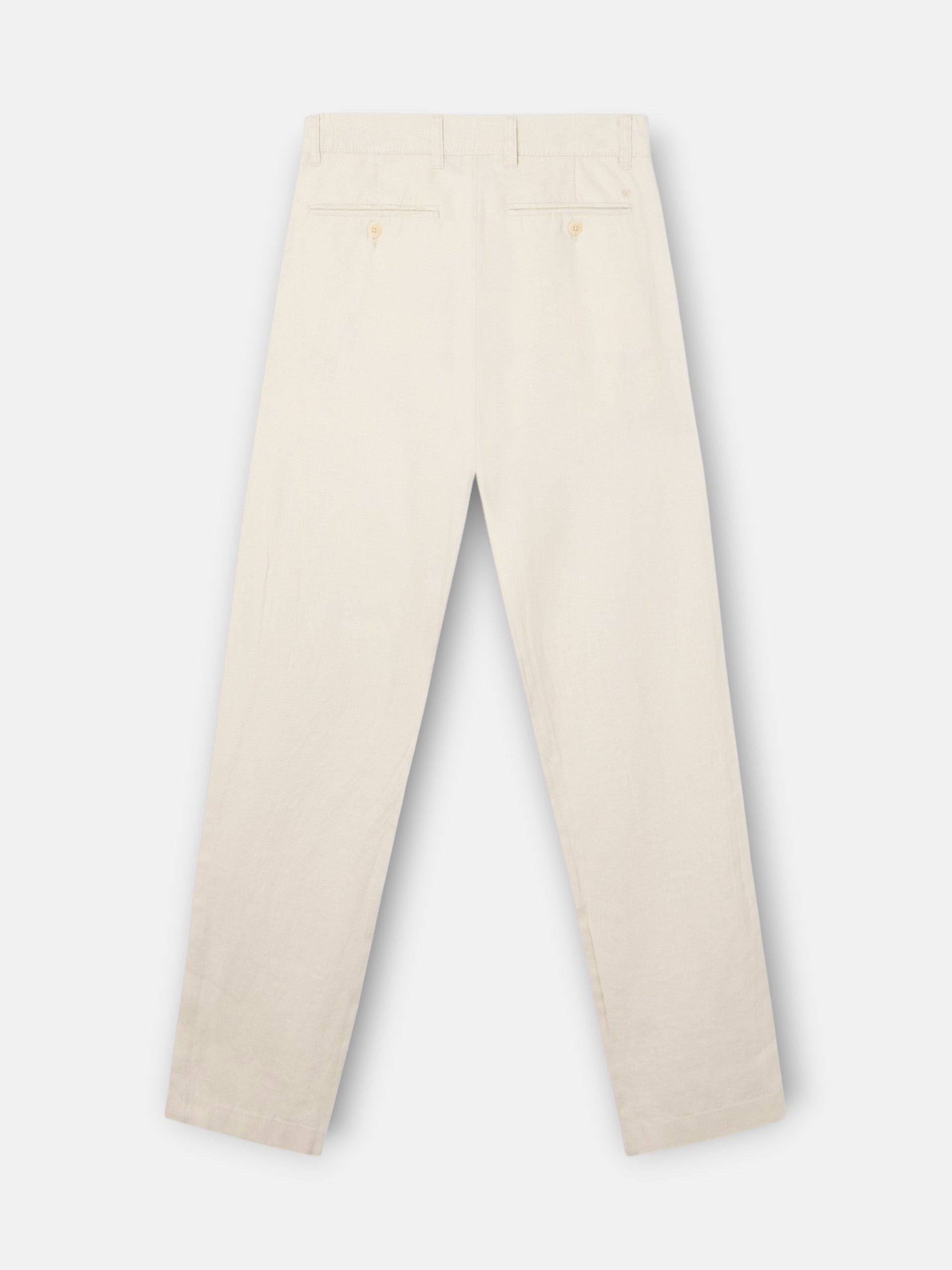Pantalon chino sport en lin beige