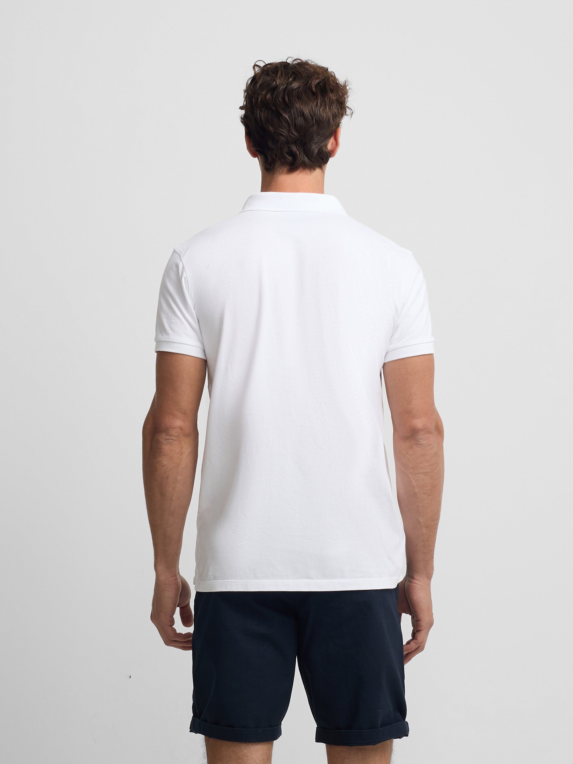 White sport polo