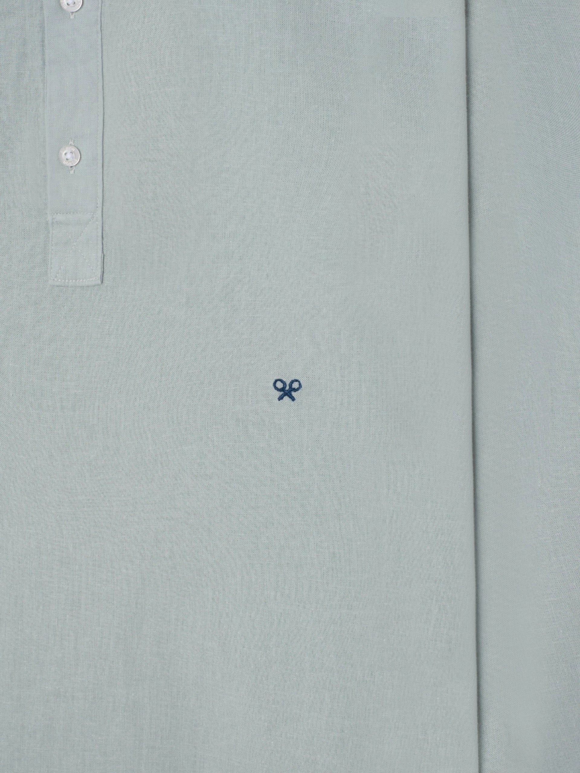 Polo sport en lin vert clair