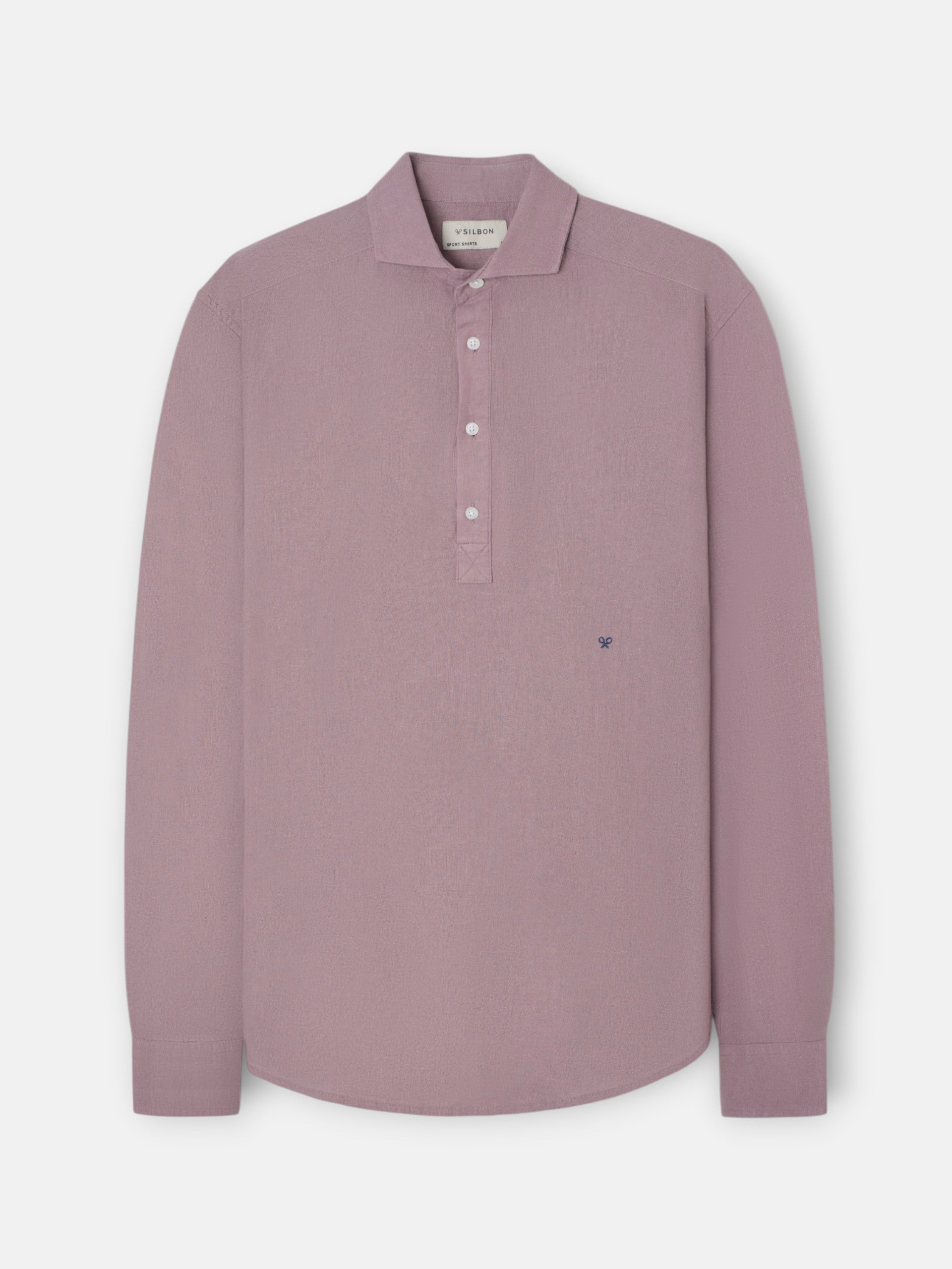 Polo sport en lin bordeaux