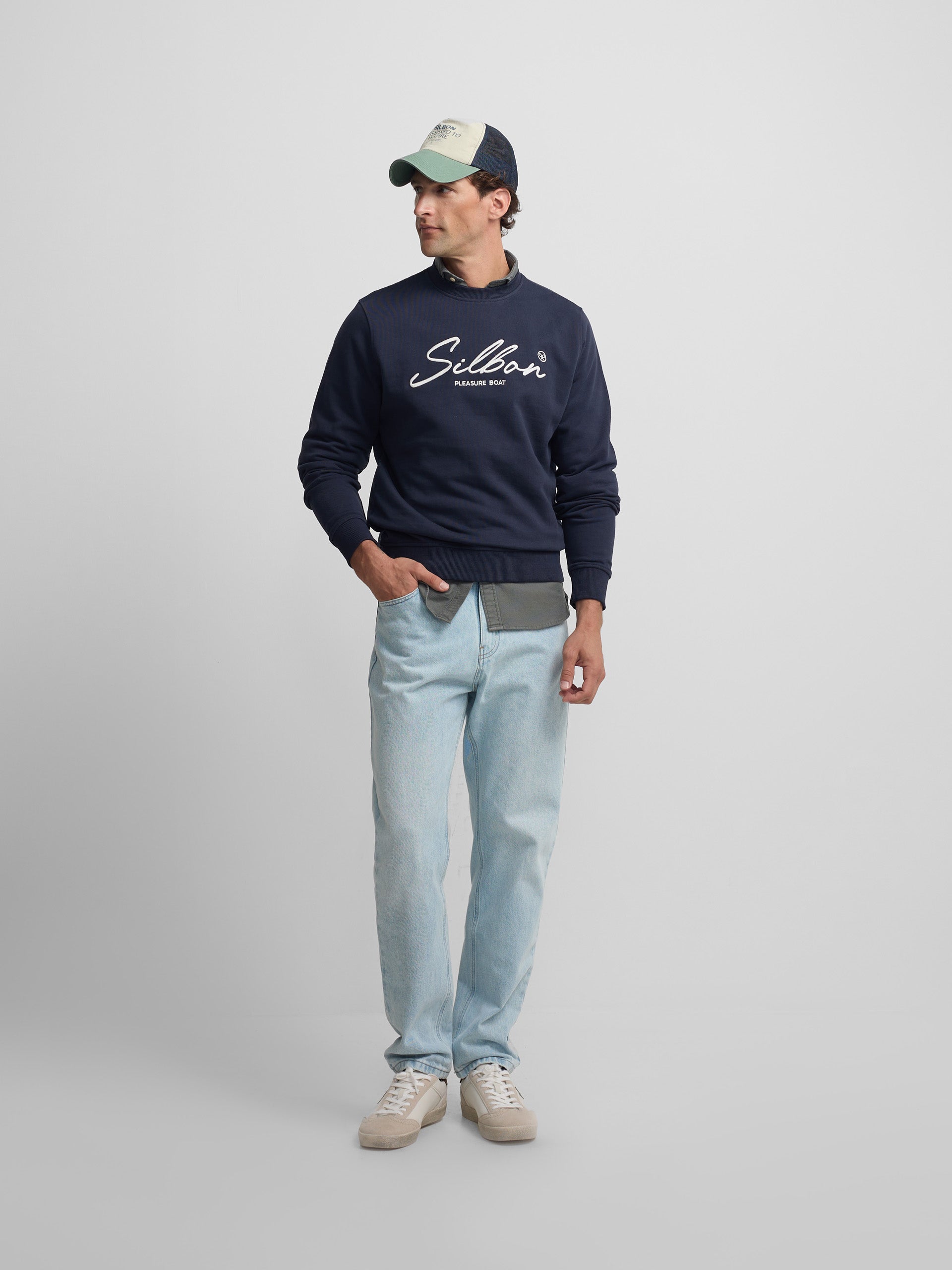 Navy blue pleasure sweatshirt