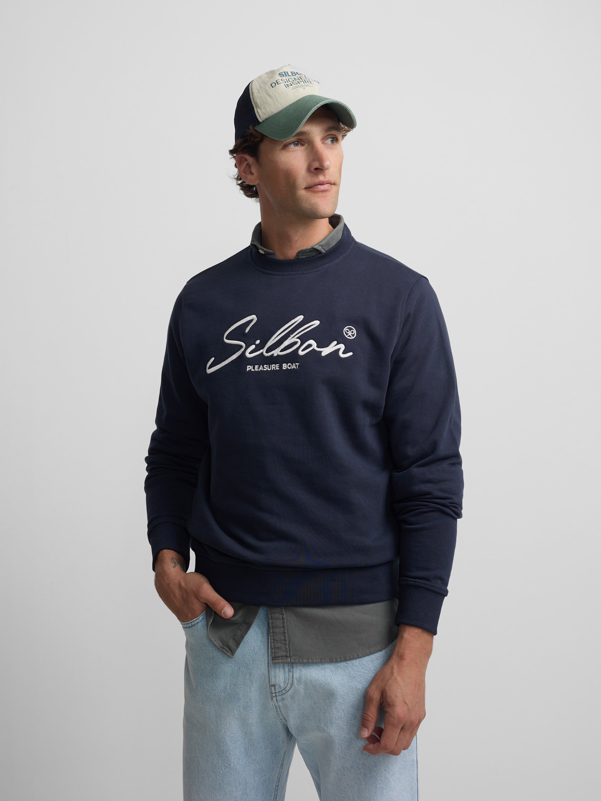 Navy blue pleasure sweatshirt