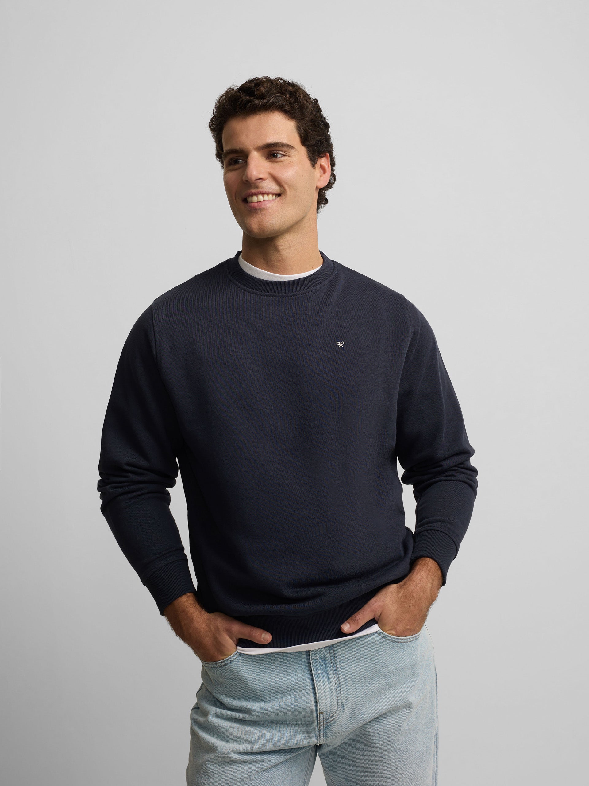 Navy blue Saint Tropez club sweatshirt
