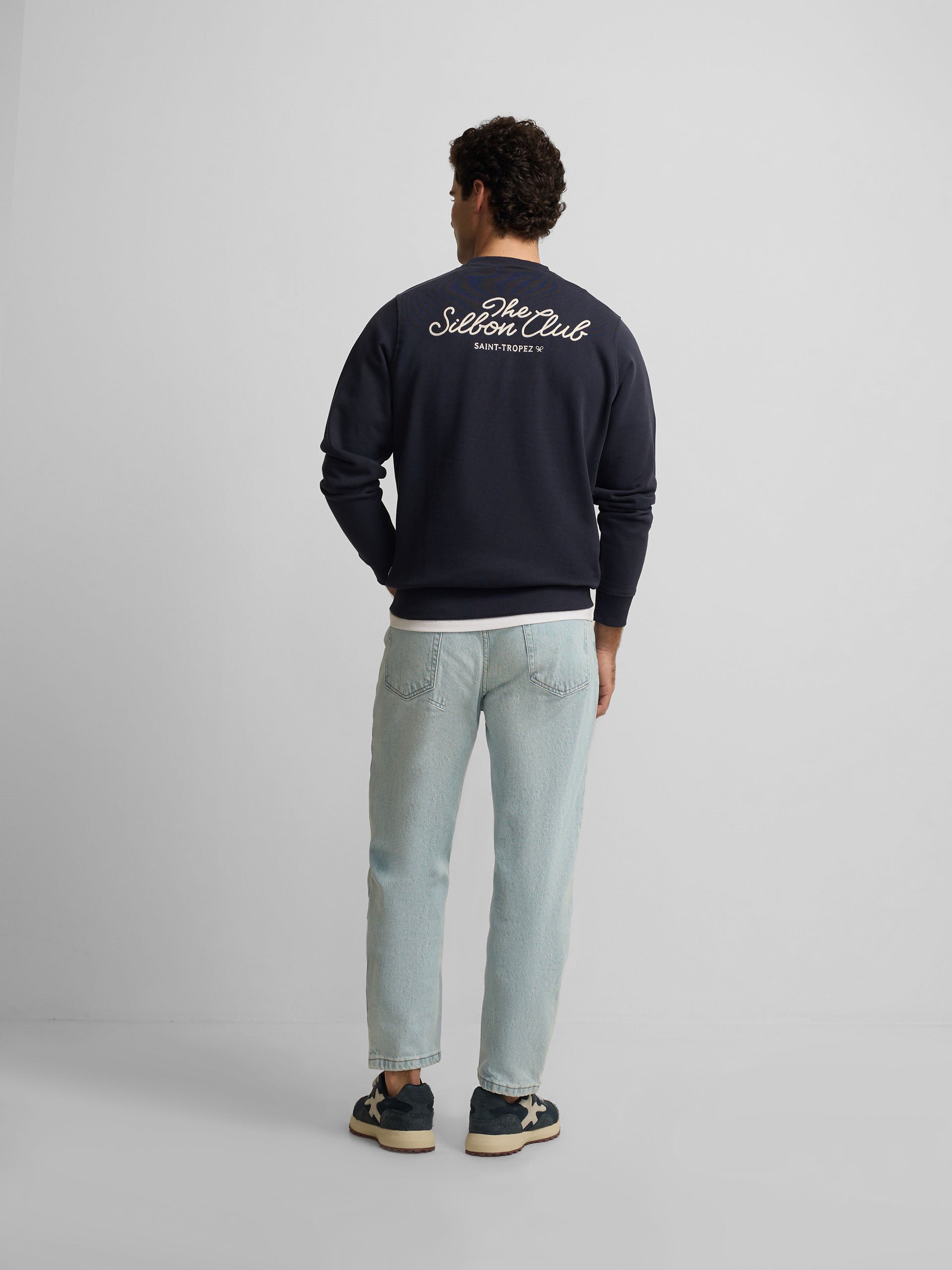 Navy blue Saint Tropez club sweatshirt