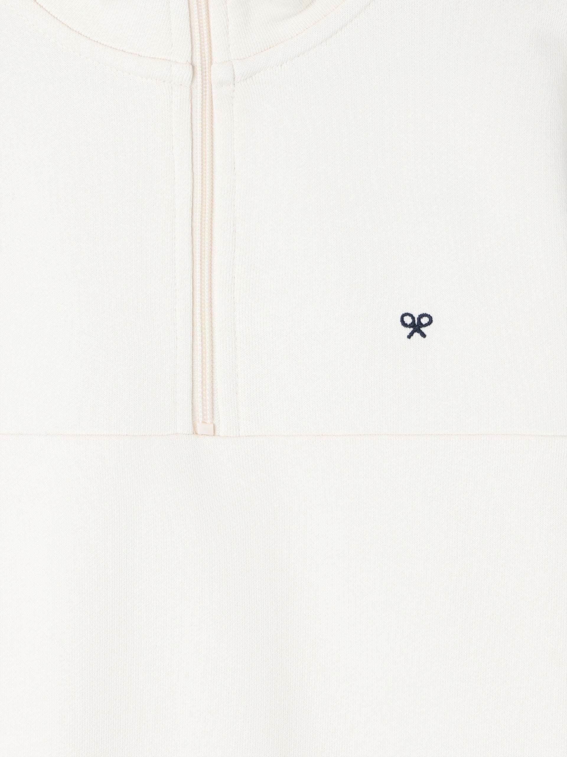 Vintage cream half-zip sweatshirt