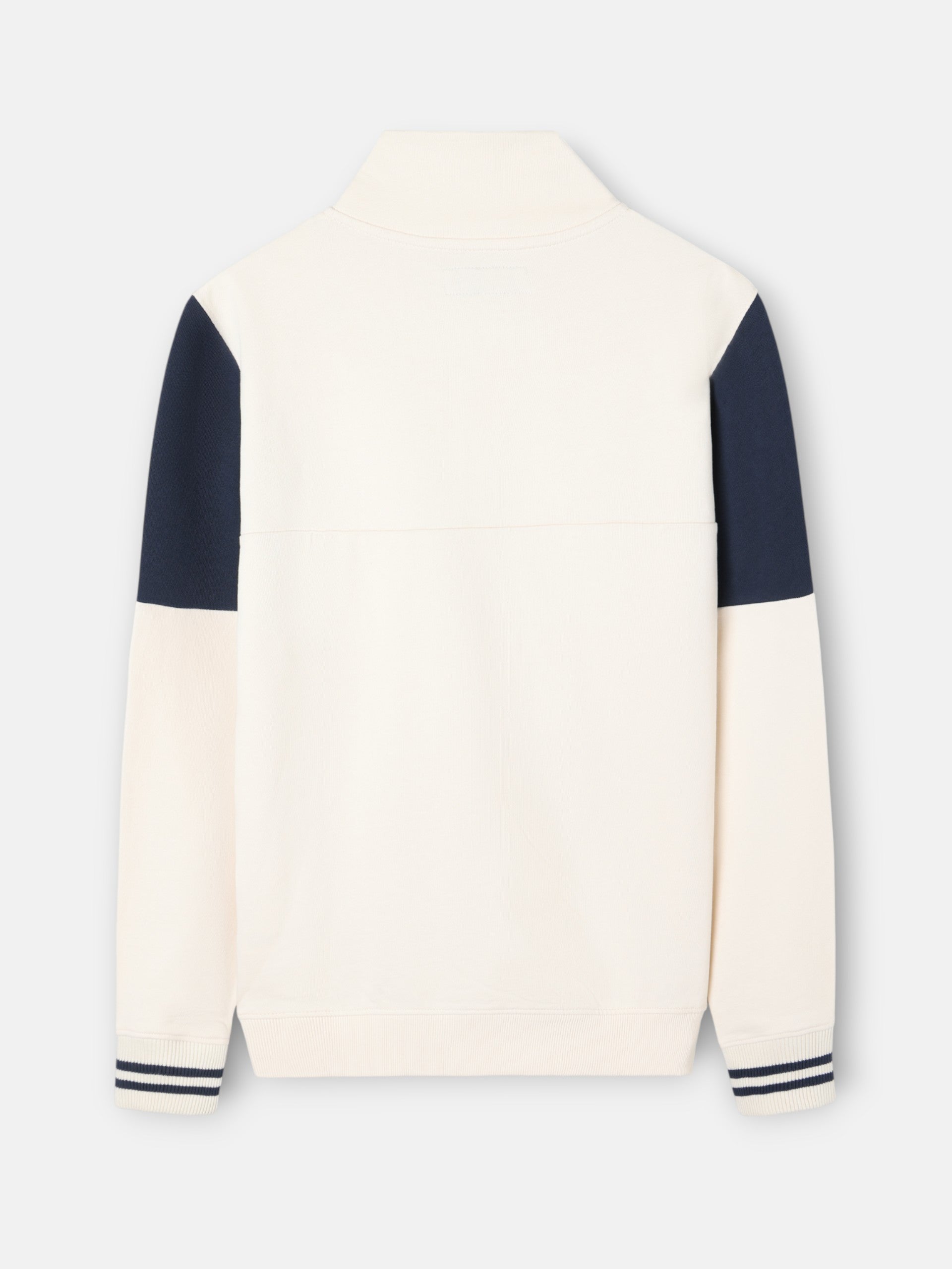 Vintage cream half-zip sweatshirt