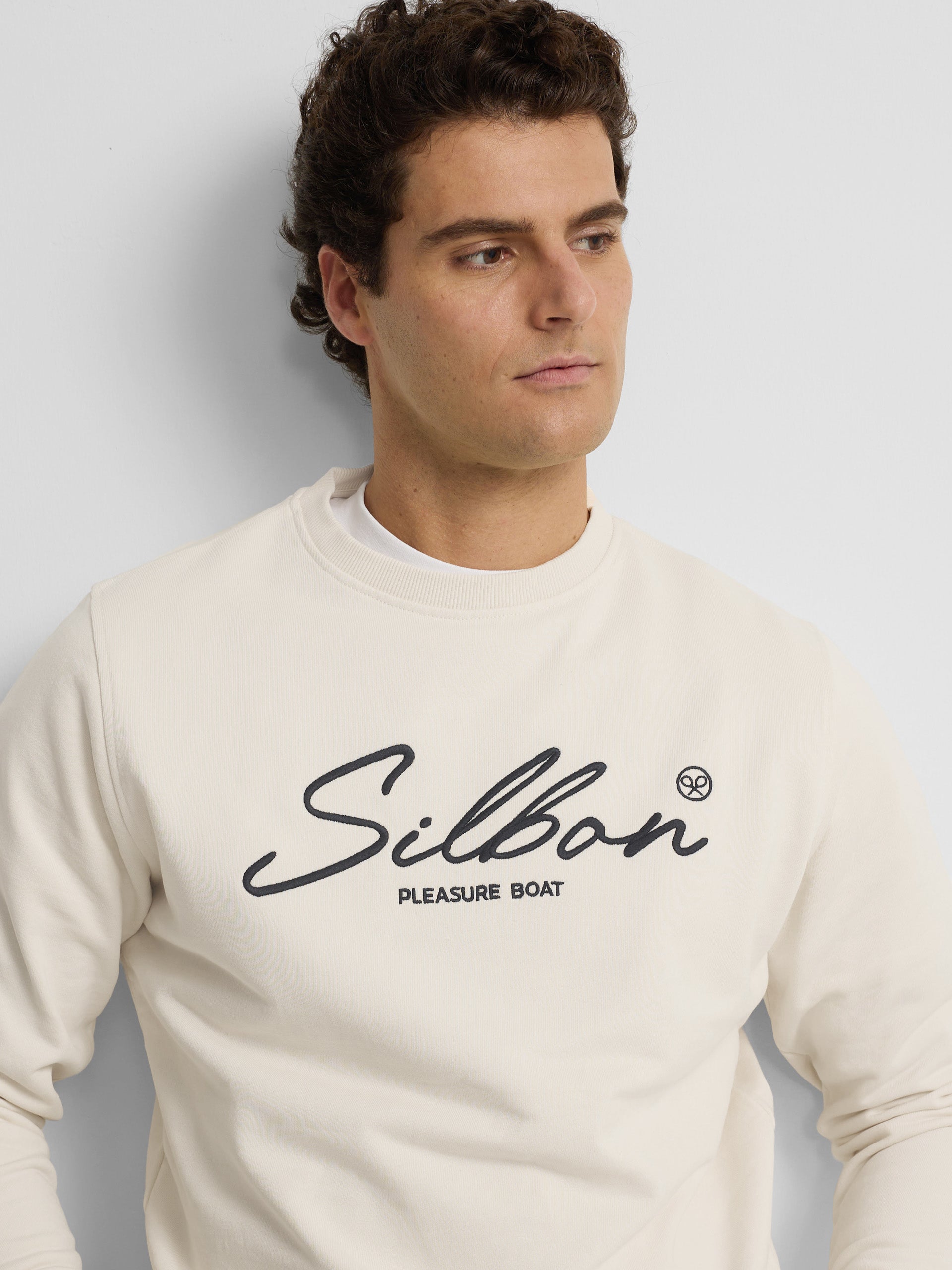 Sudadera pleasure crema
