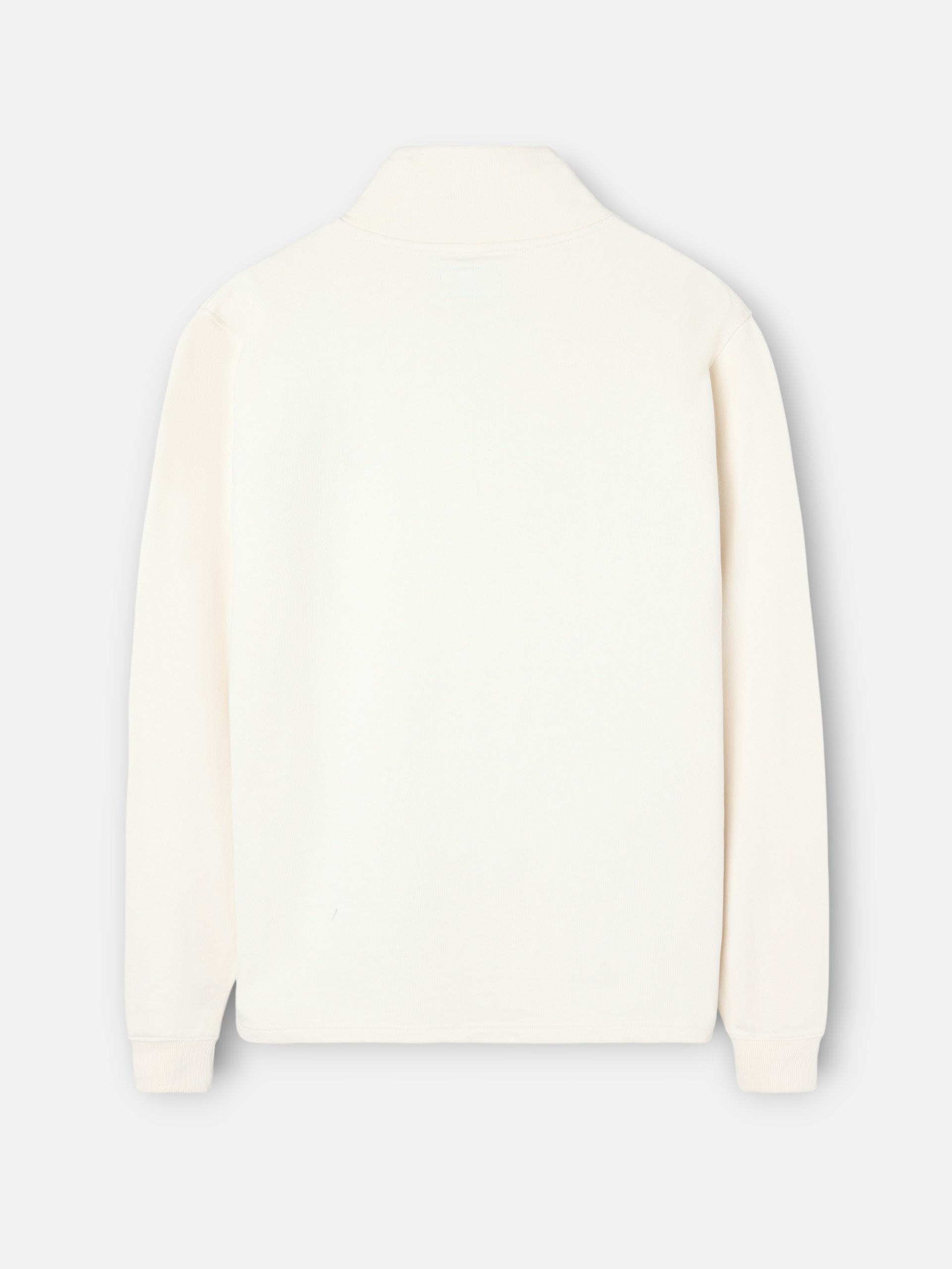 Half-zip slow life sweatshirt in cream