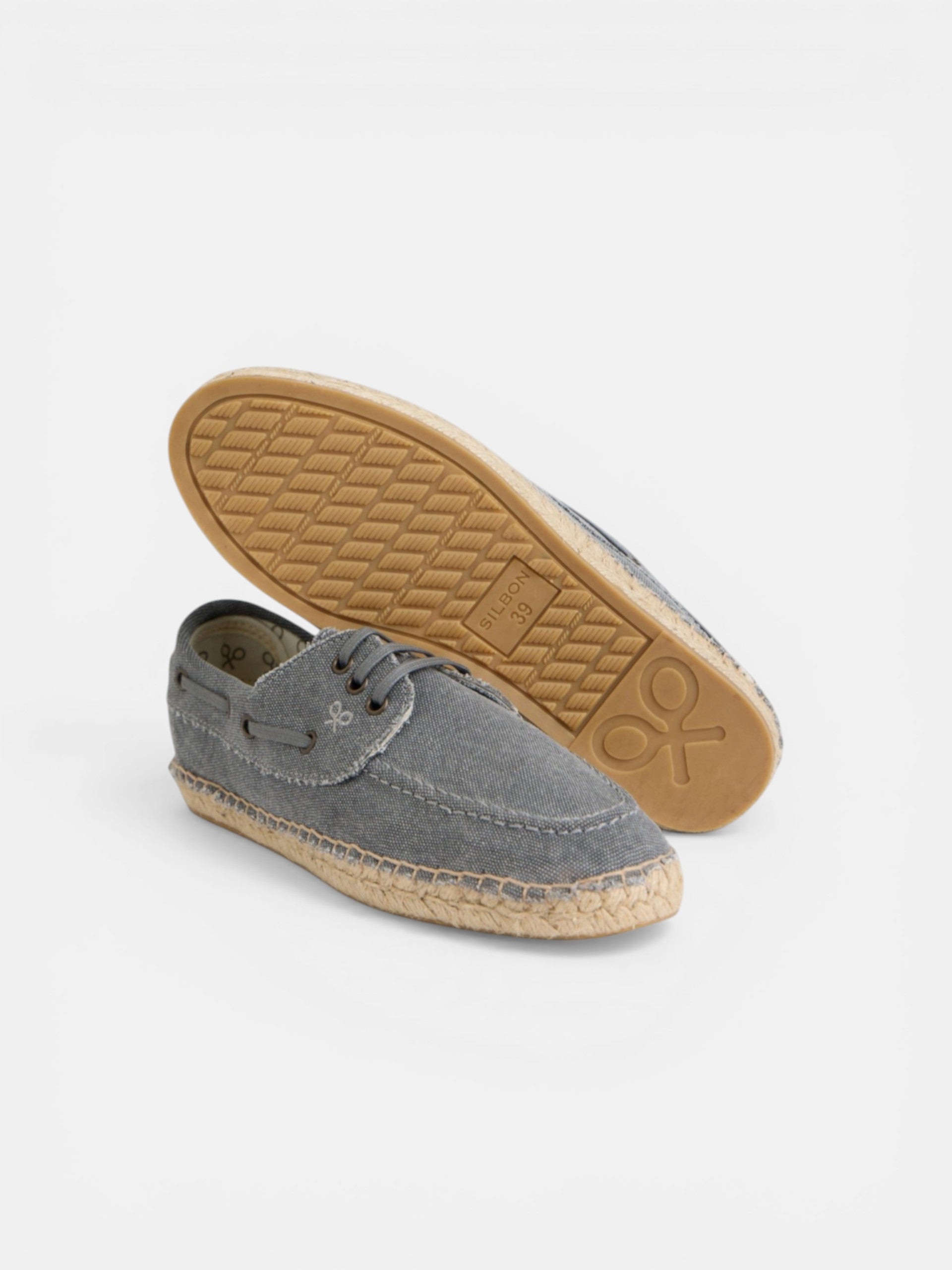 Navy blue nautical covered espadrille
