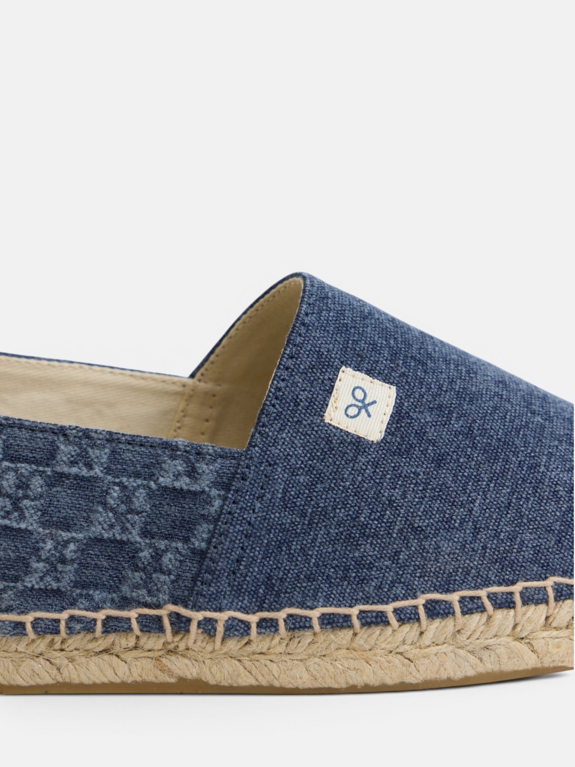 Navy blue mini-logo espadrille