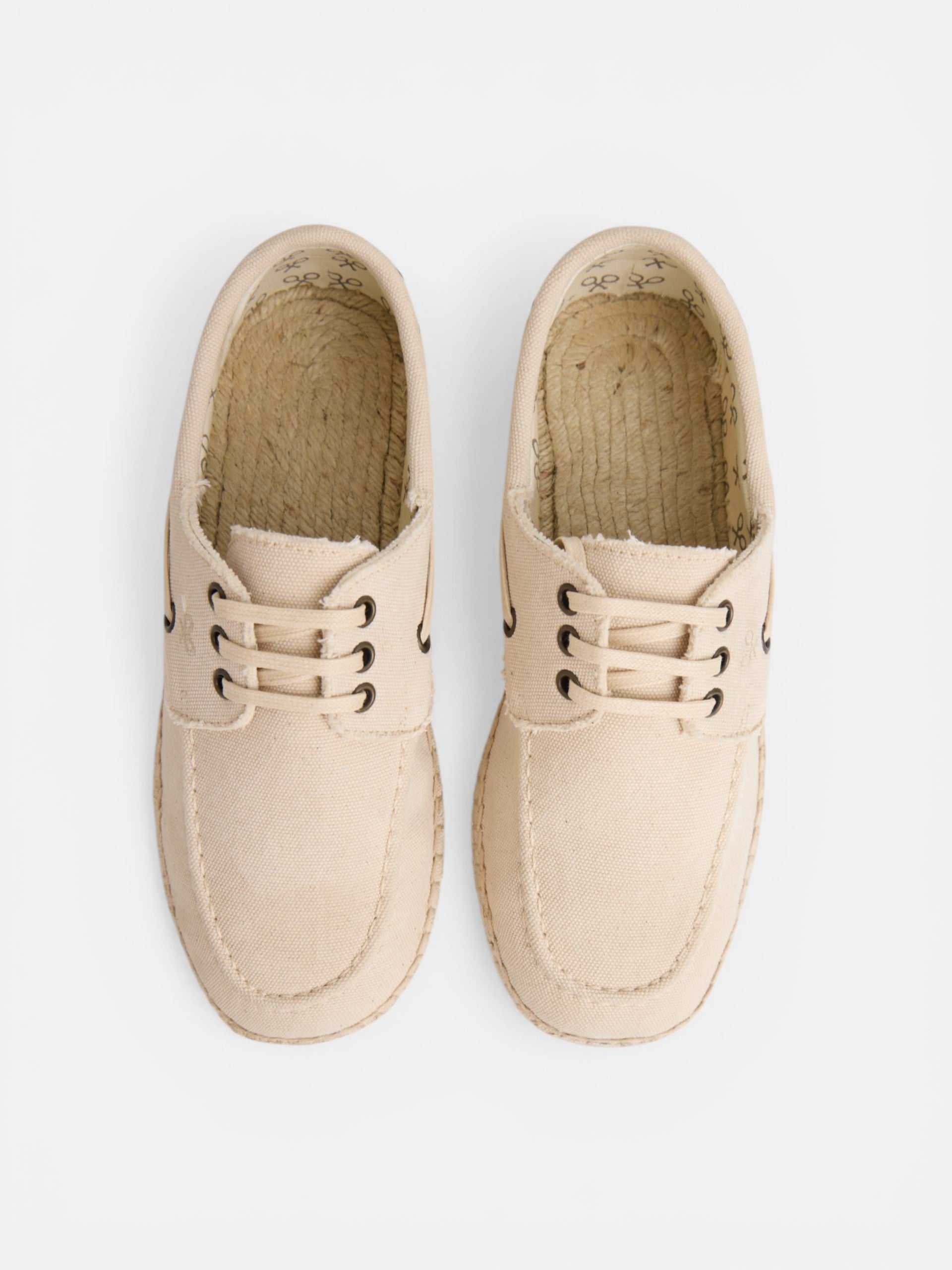 Beige nautical covered espadrille