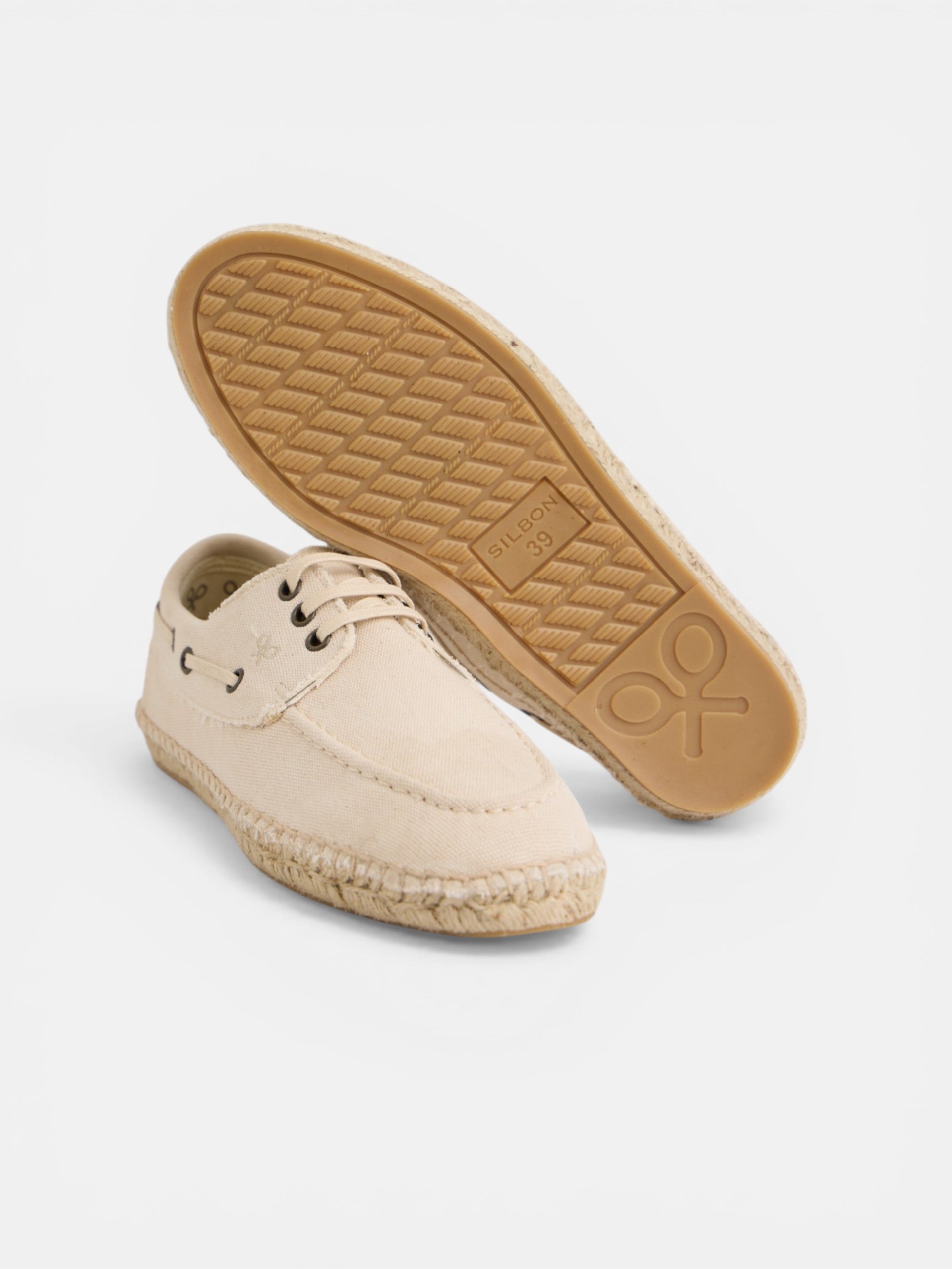 Beige nautical covered espadrille