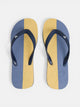 Two-tone yellow paddle flip-flops