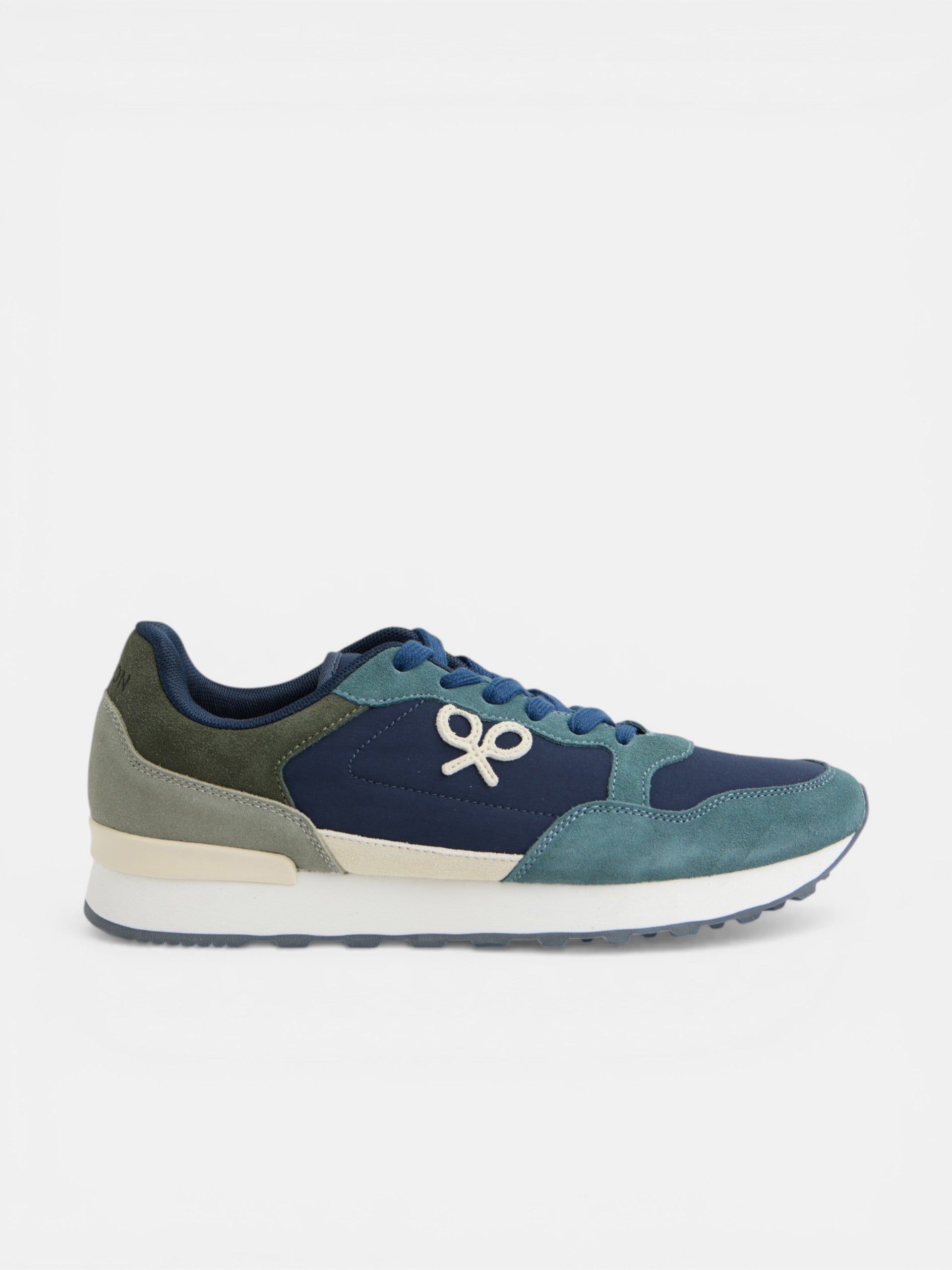 Baskets style running bleu marine