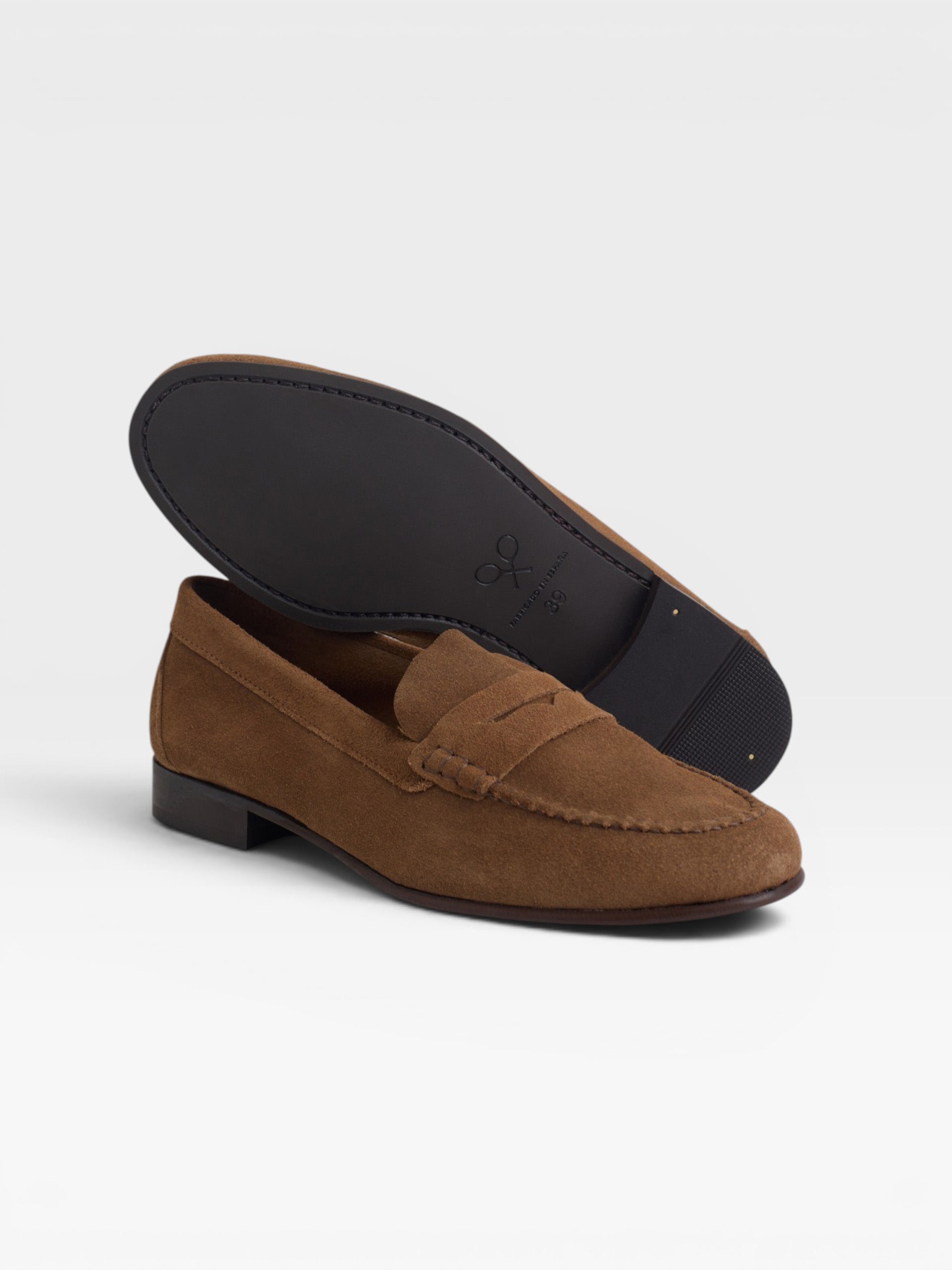 Zapato antifaz ante marron