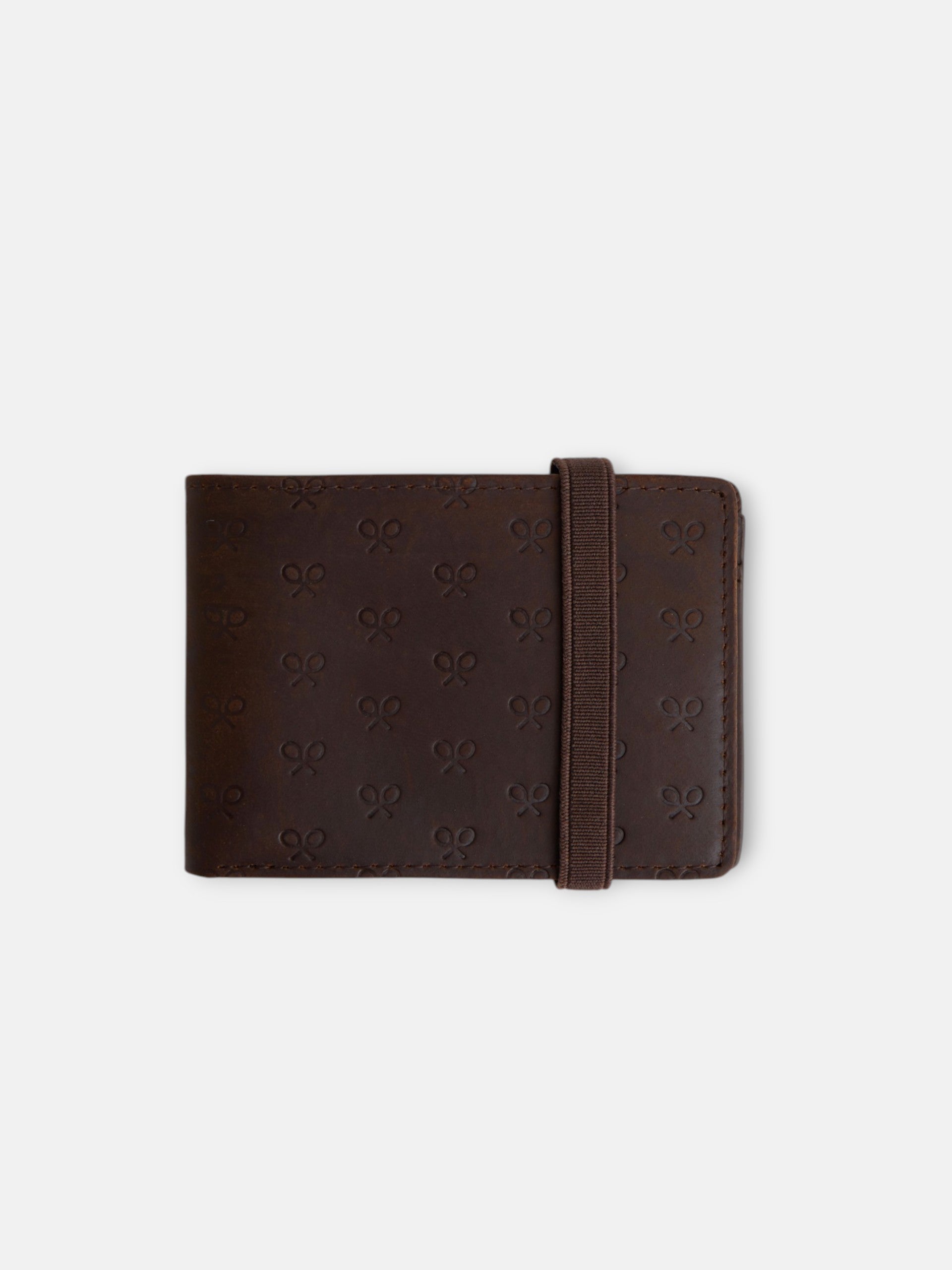 Cartera piel multiraquetas marron