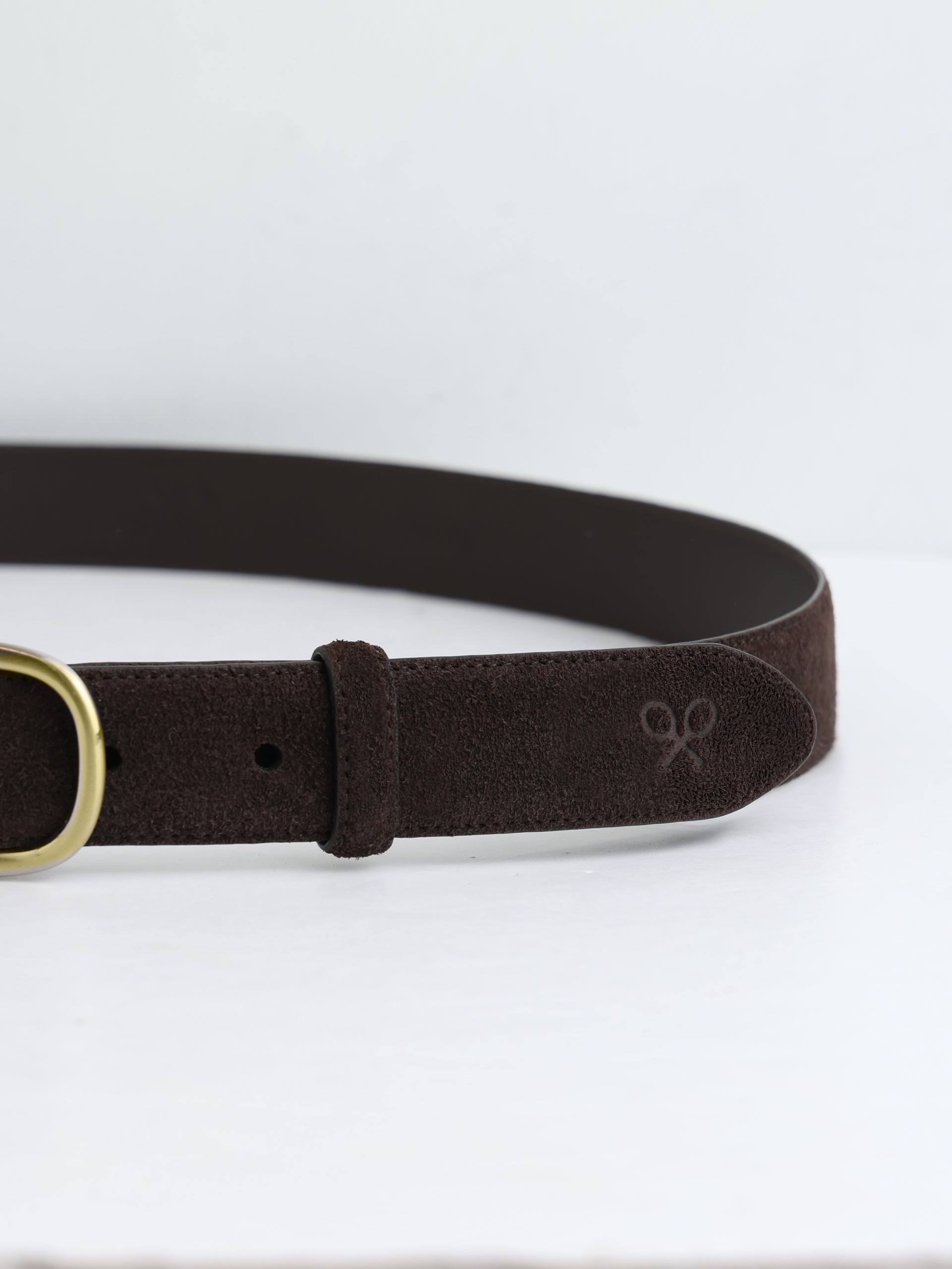 Ceinture cruise en daim marron