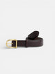 Brown smooth leather belt