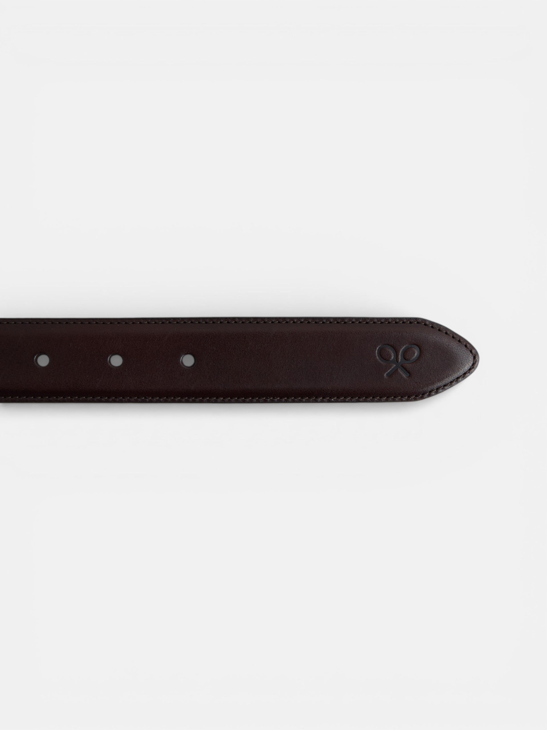 Brown smooth leather belt
