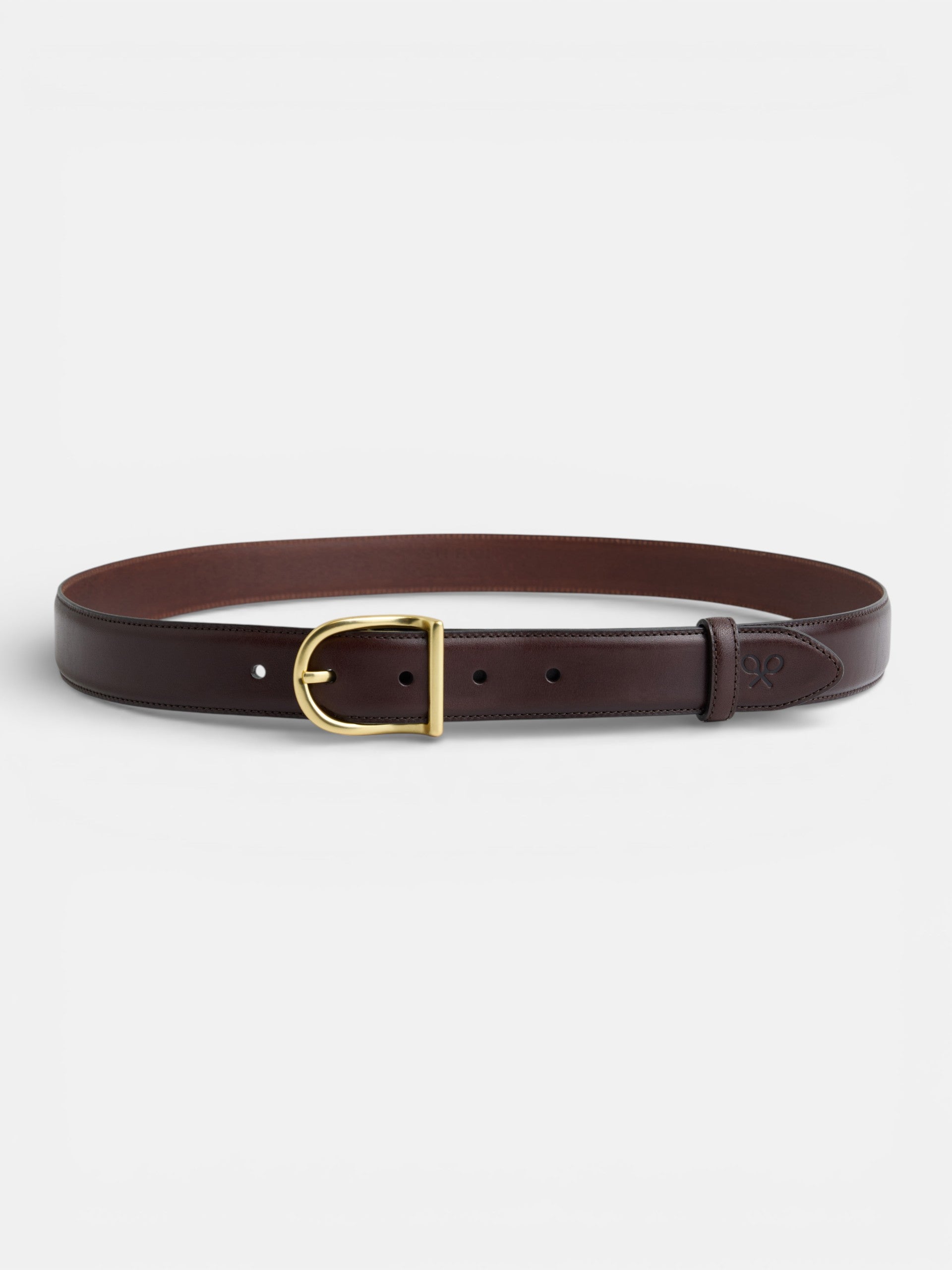 Brown smooth leather belt