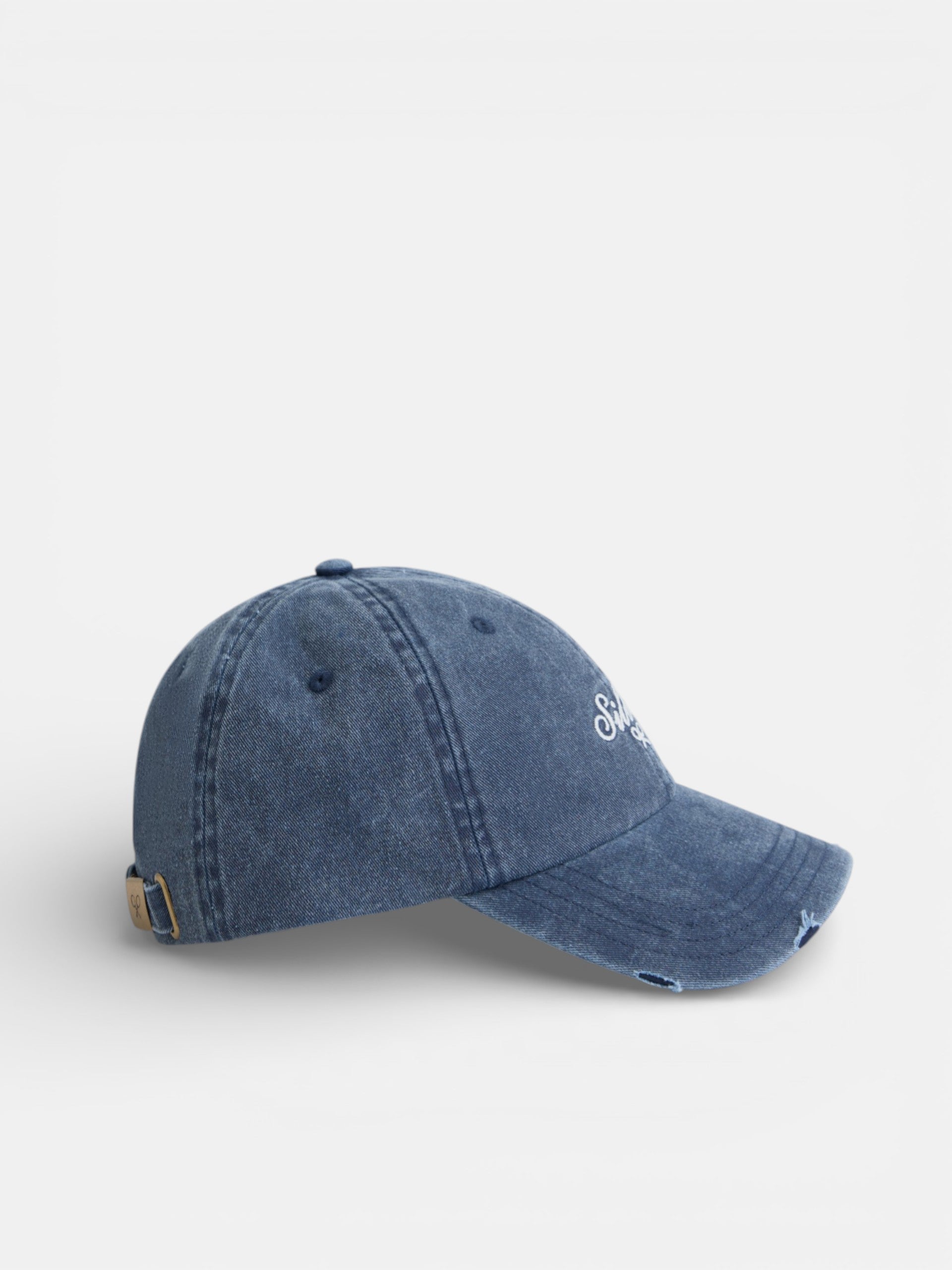 Casquette Silbon style denim bleu