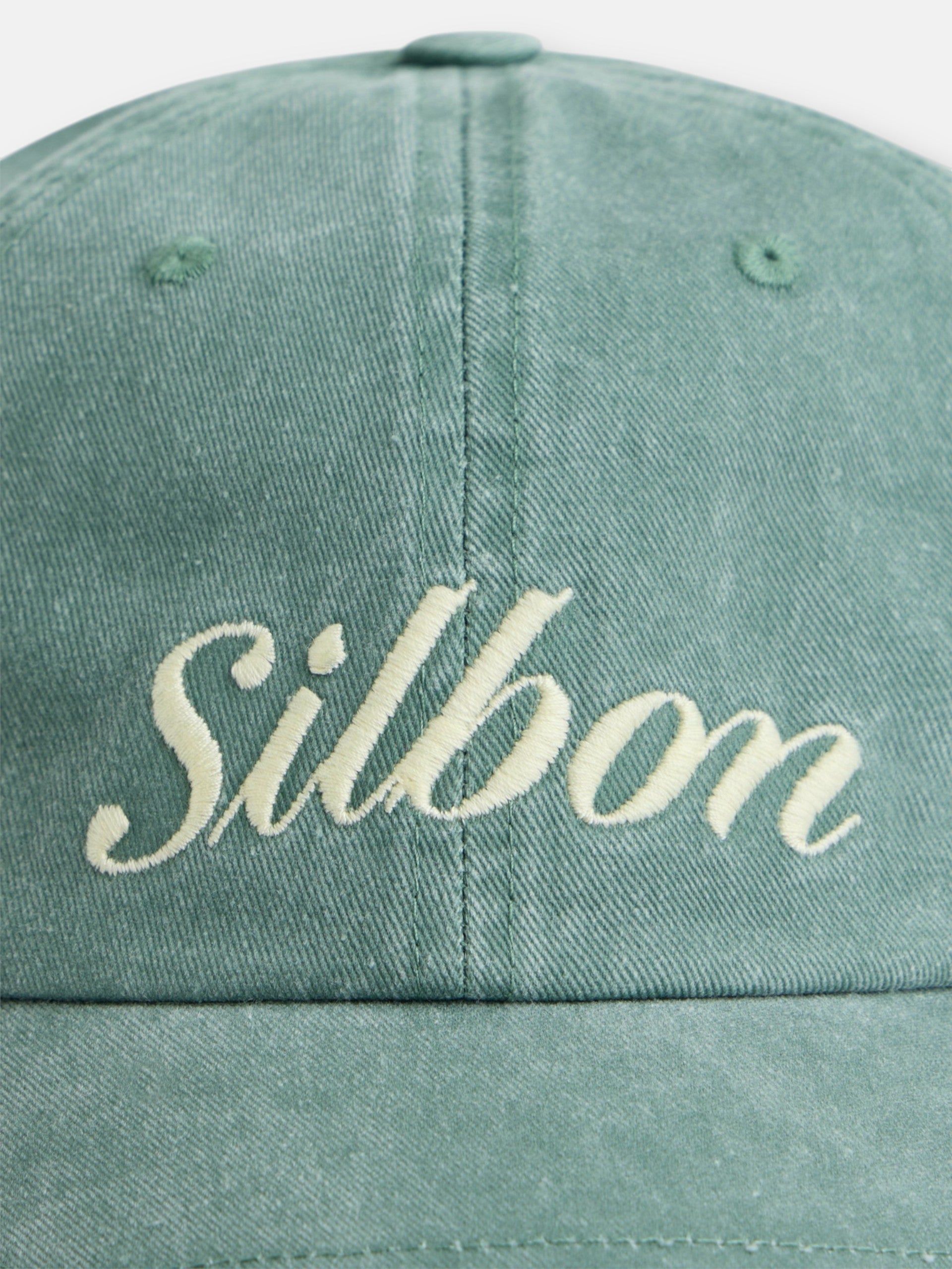 Casquette brodée vert moyen