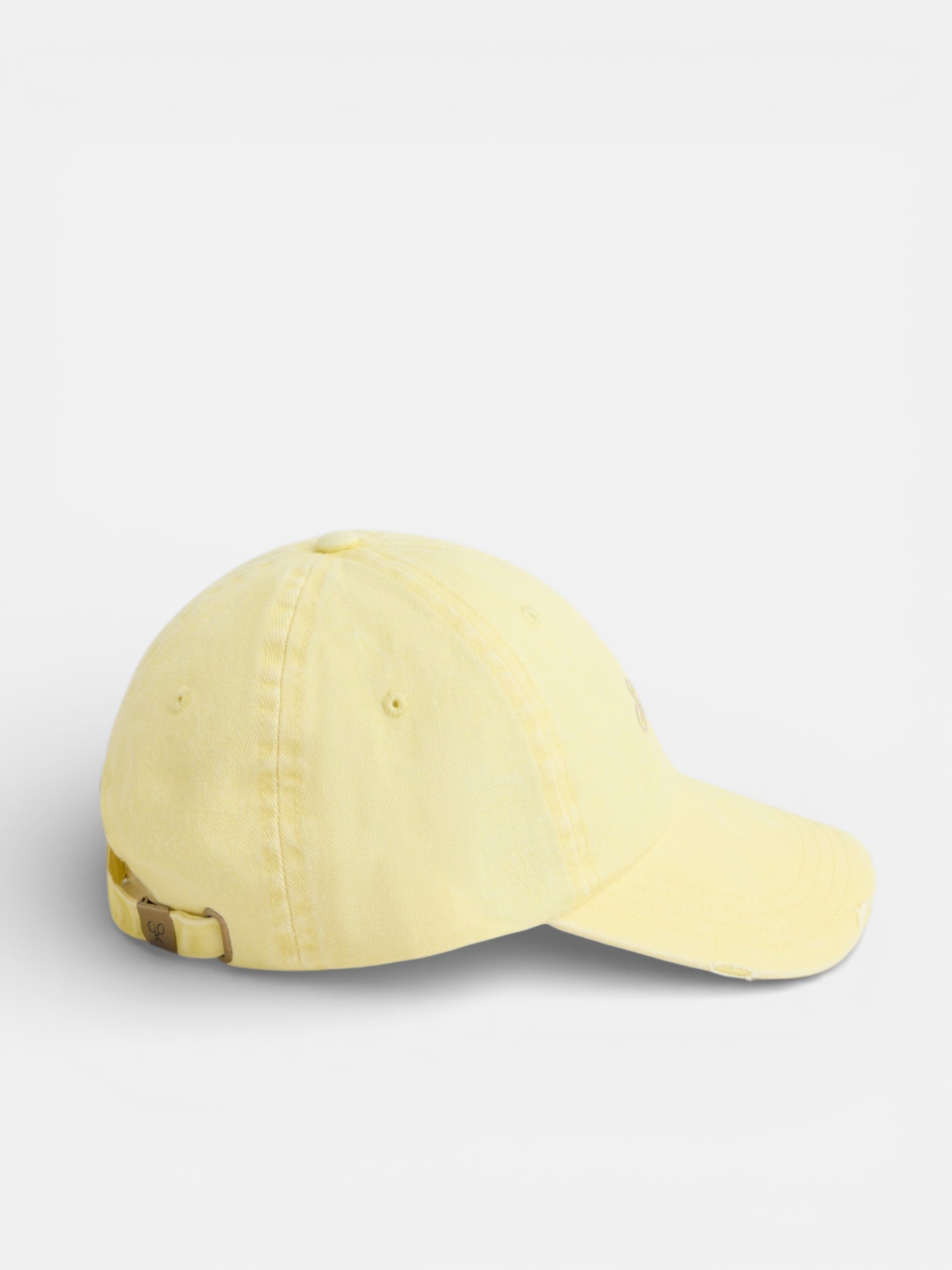 Casquette Silbon style denim jaune