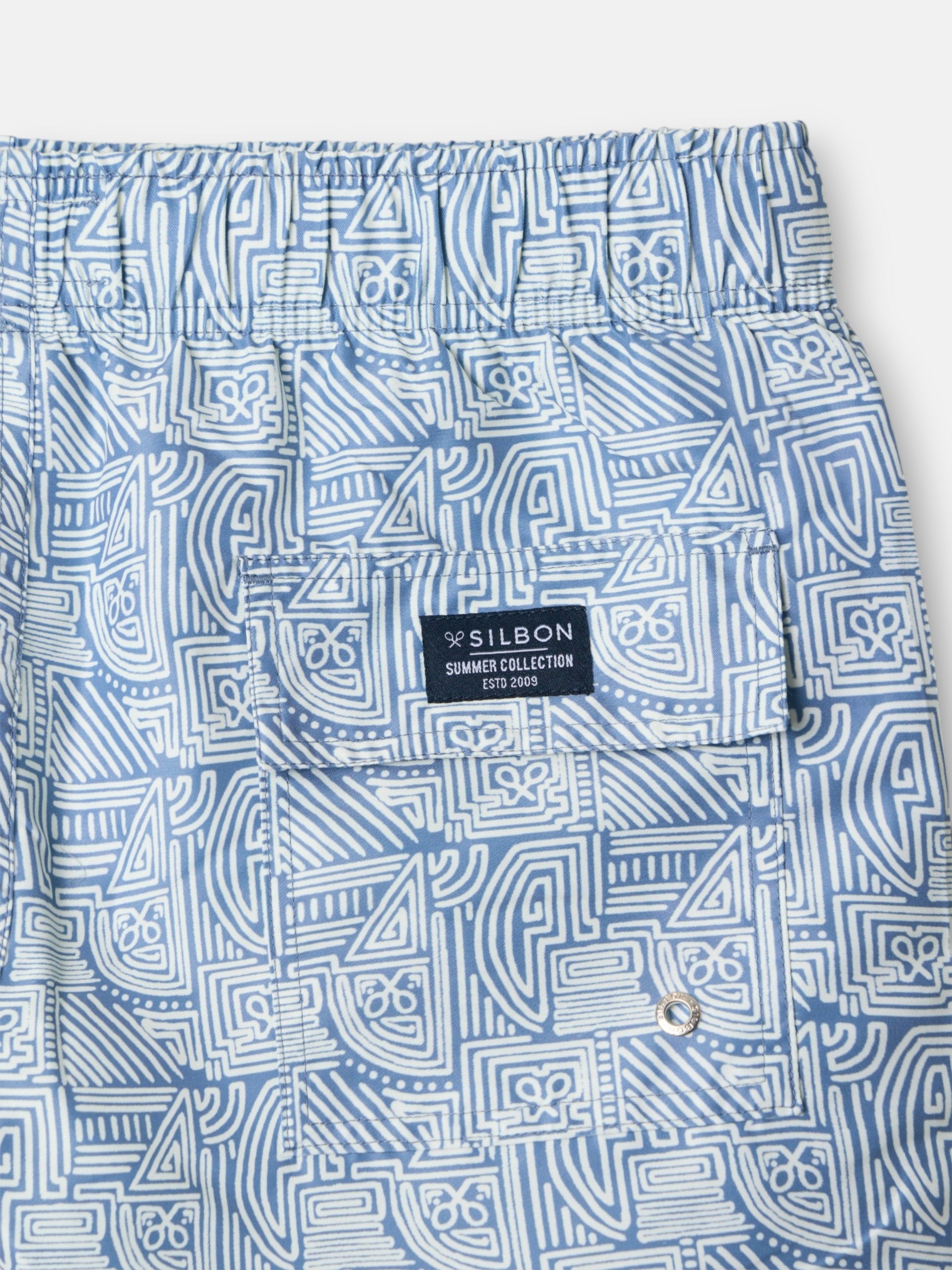 Maillot de bain géométrique SB bleu clair