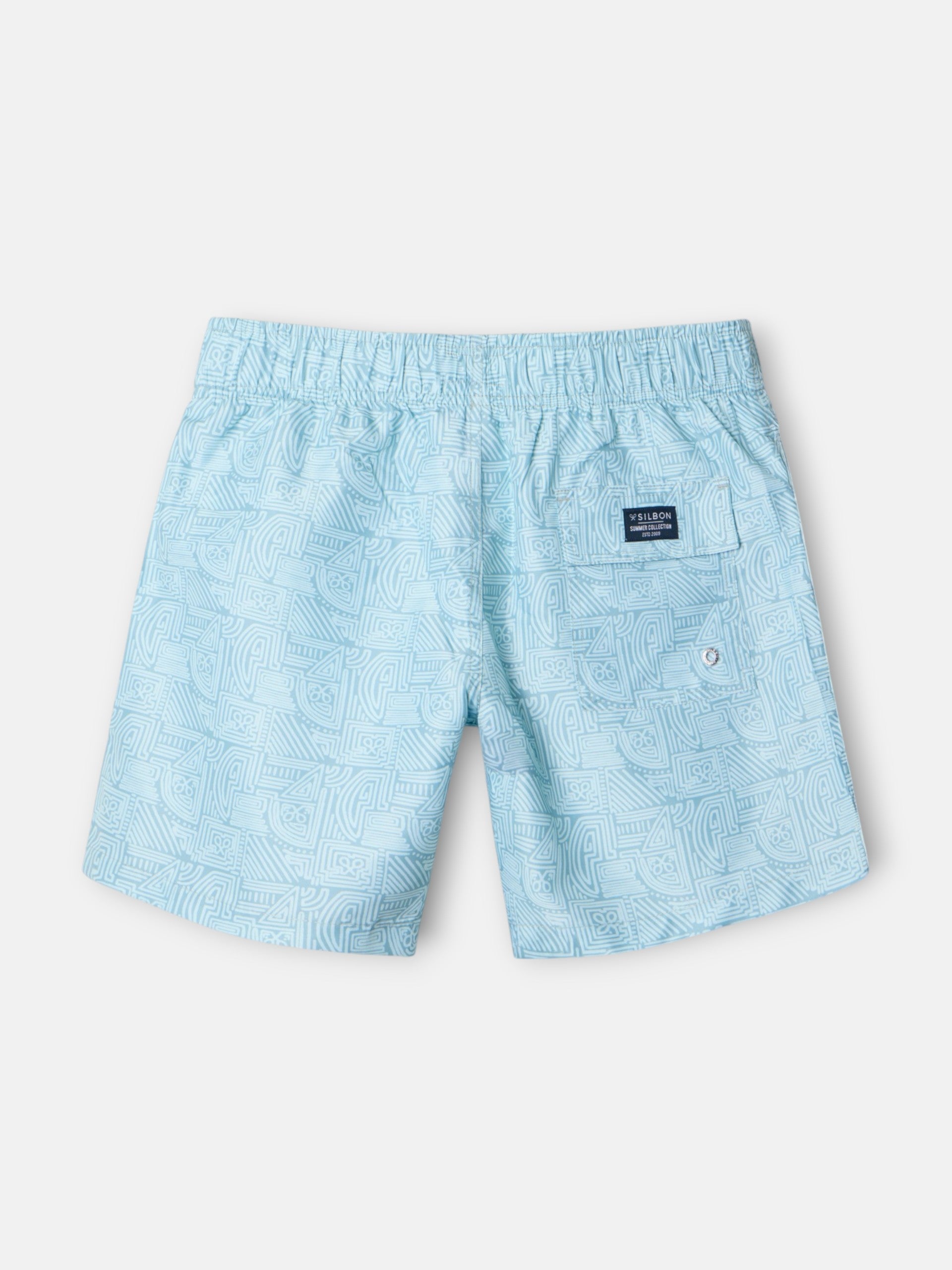 Light green geometric SB swimsuit