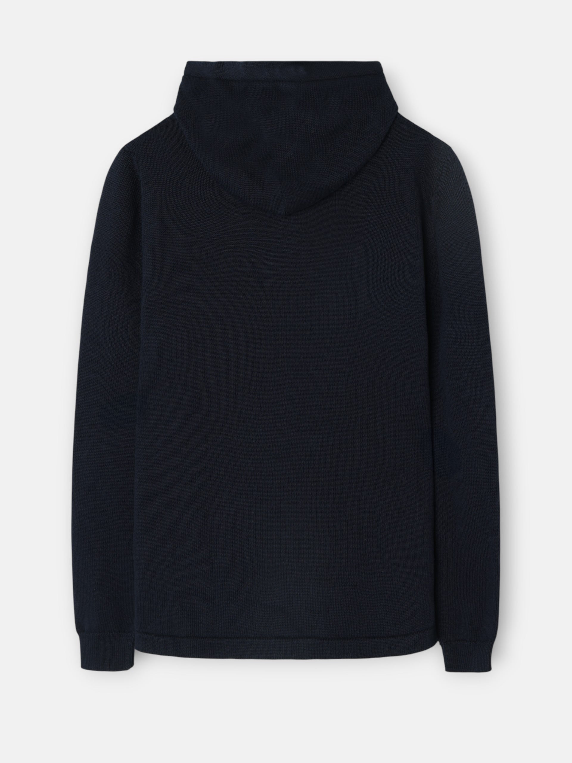 Plain navy blue hooded sweater