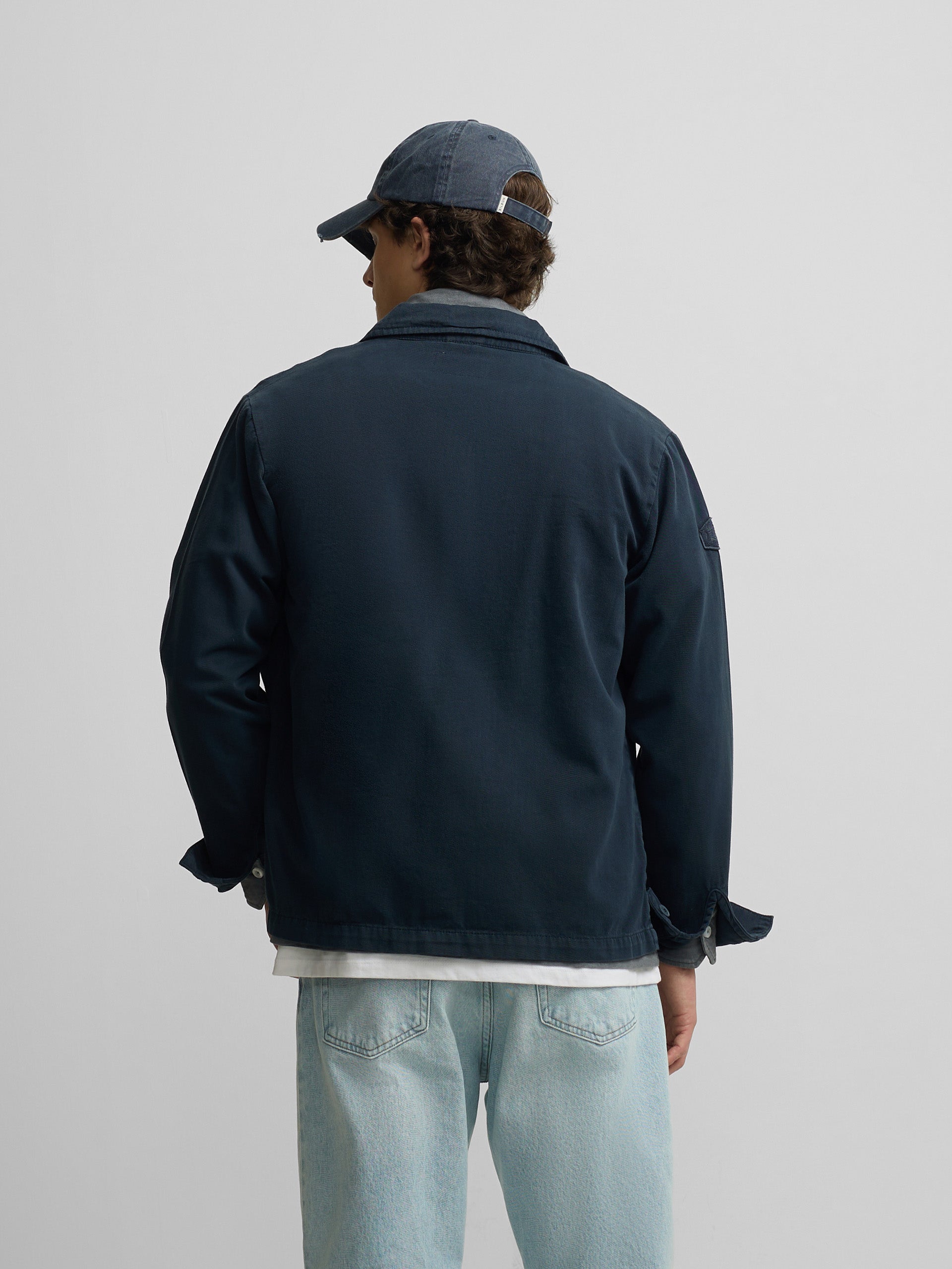 Sobrecamisa parches azul marino