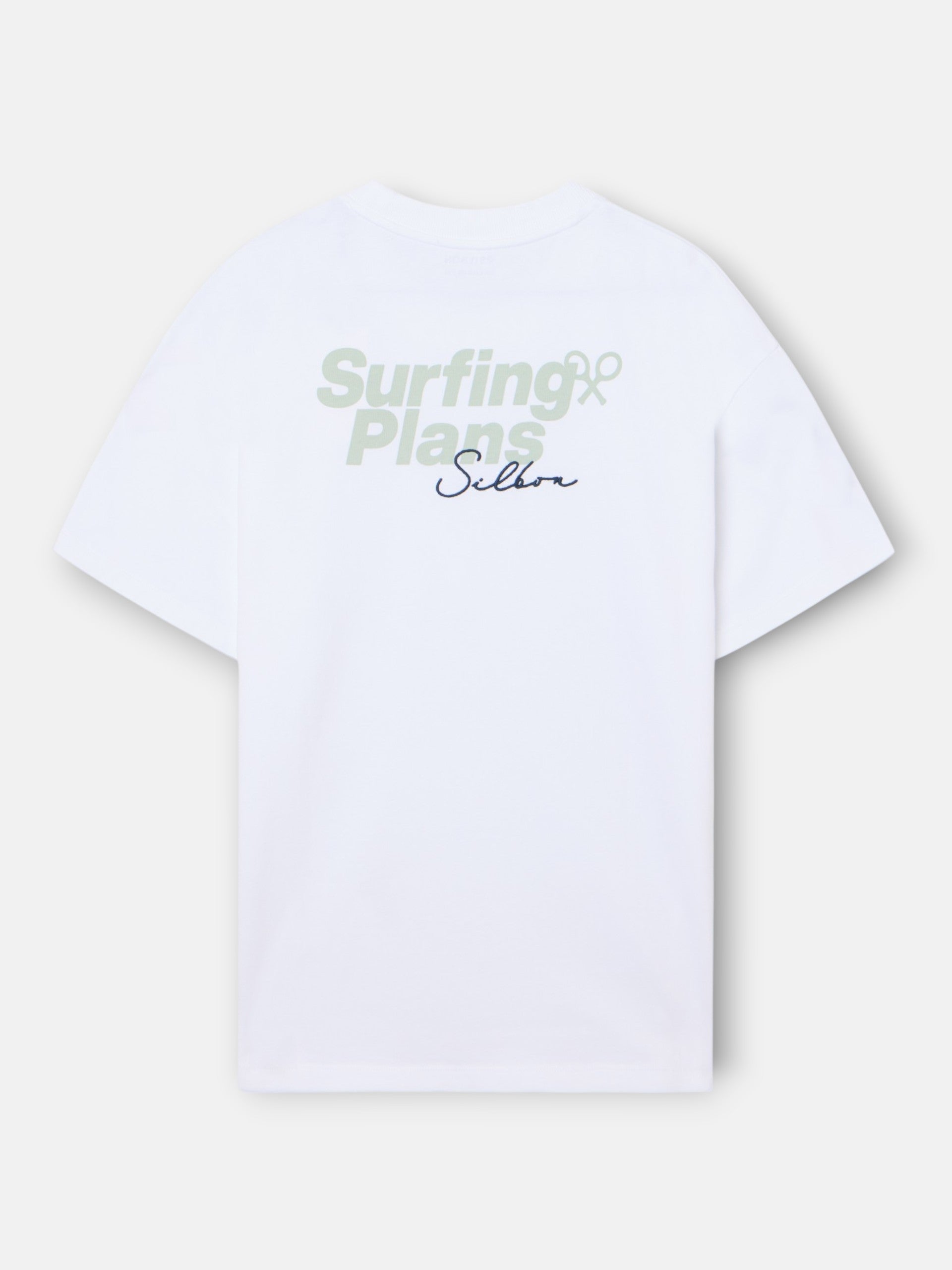 T-shirt coupe décontractée plans de surf blanc