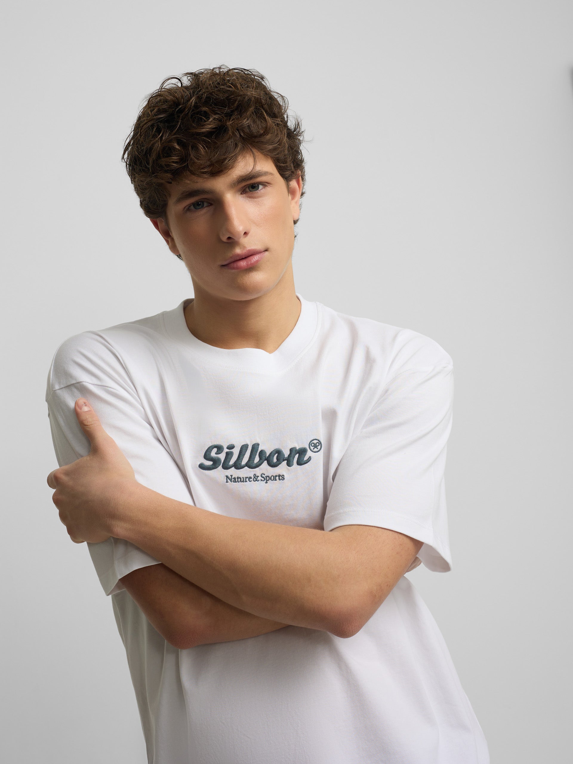 T-shirt Silbon nature blanc
