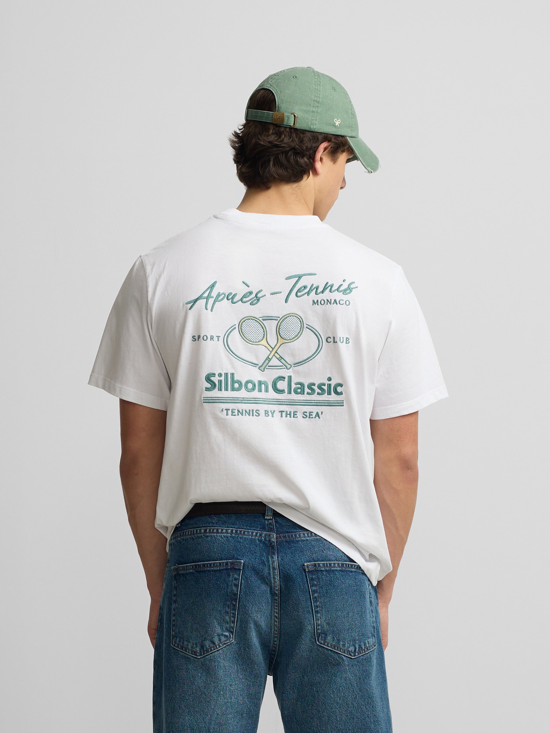 T-shirt après tennis blanc