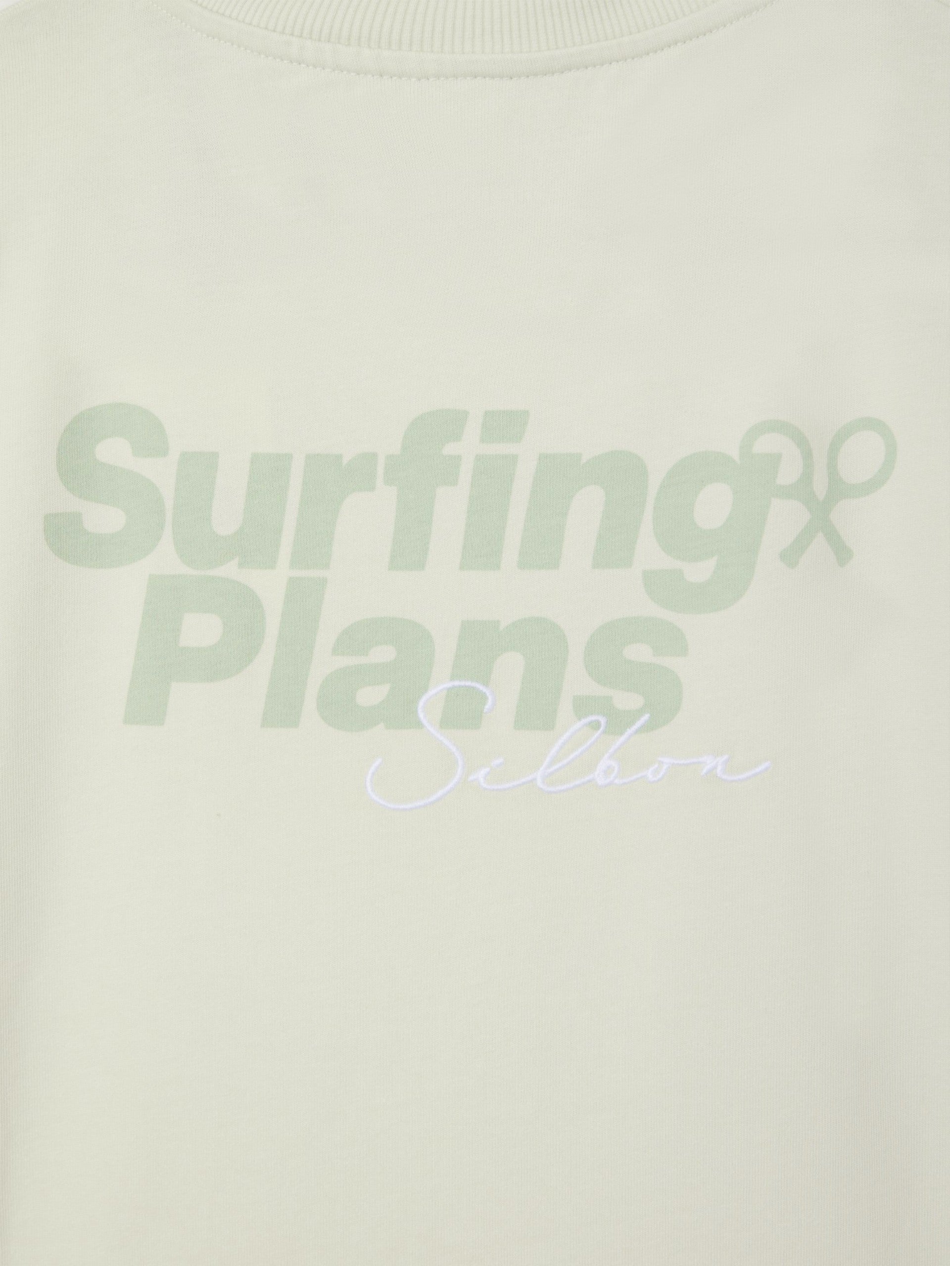 T-shirt relaxed fit planos de surf verde claro
