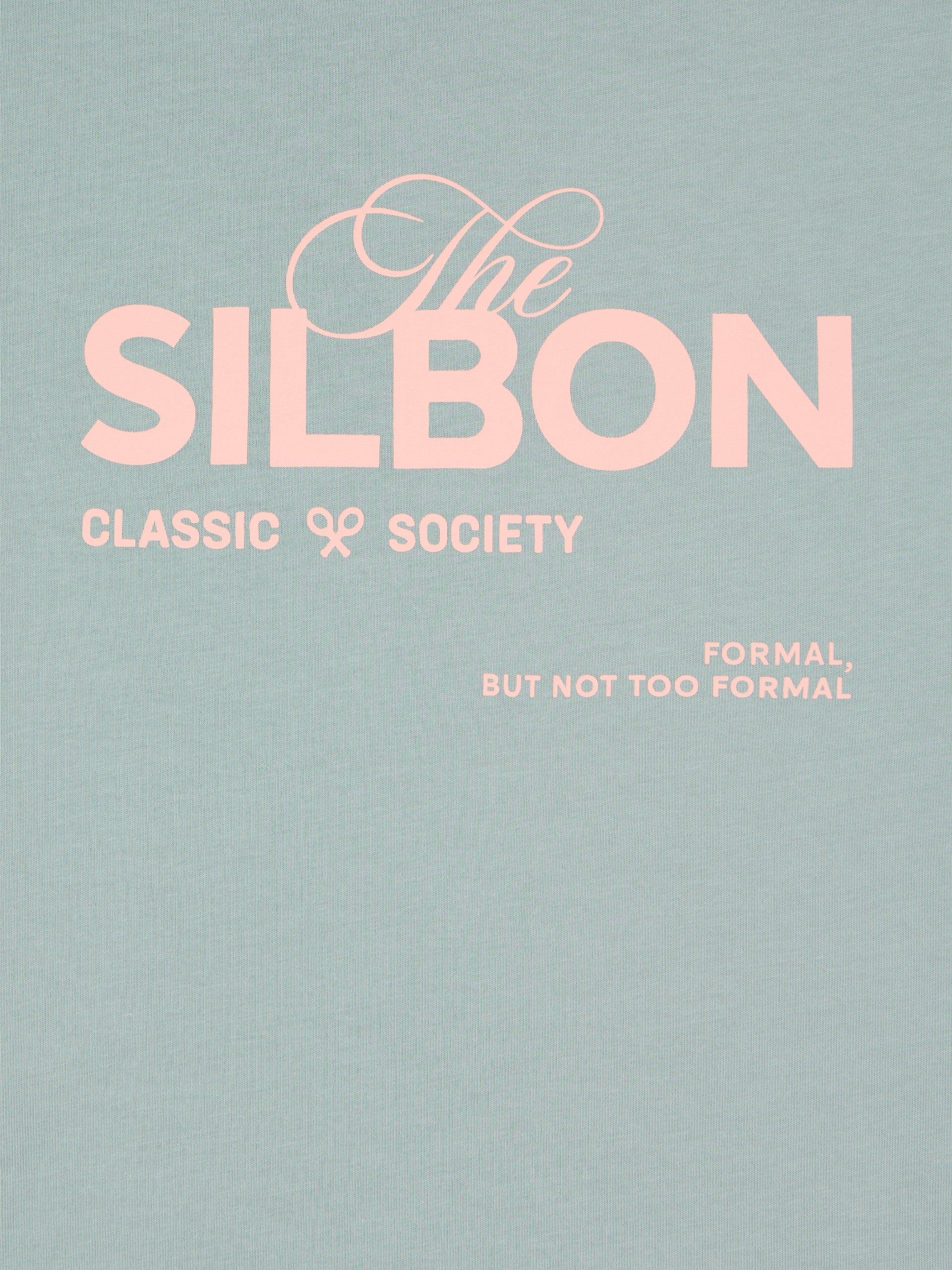Camiseta special fit Silbon classic society verde gris